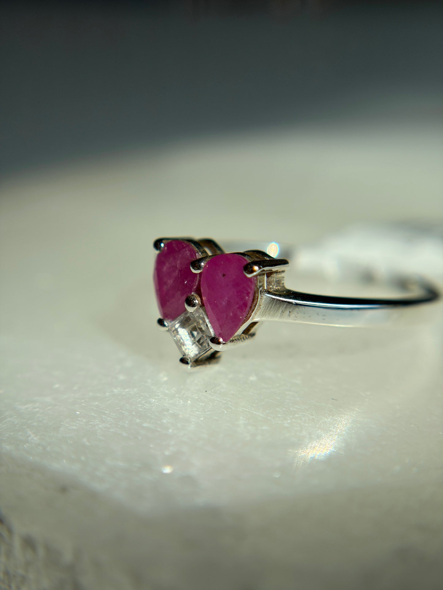 Ruby Ring Size 9 - Sterling Silver .925