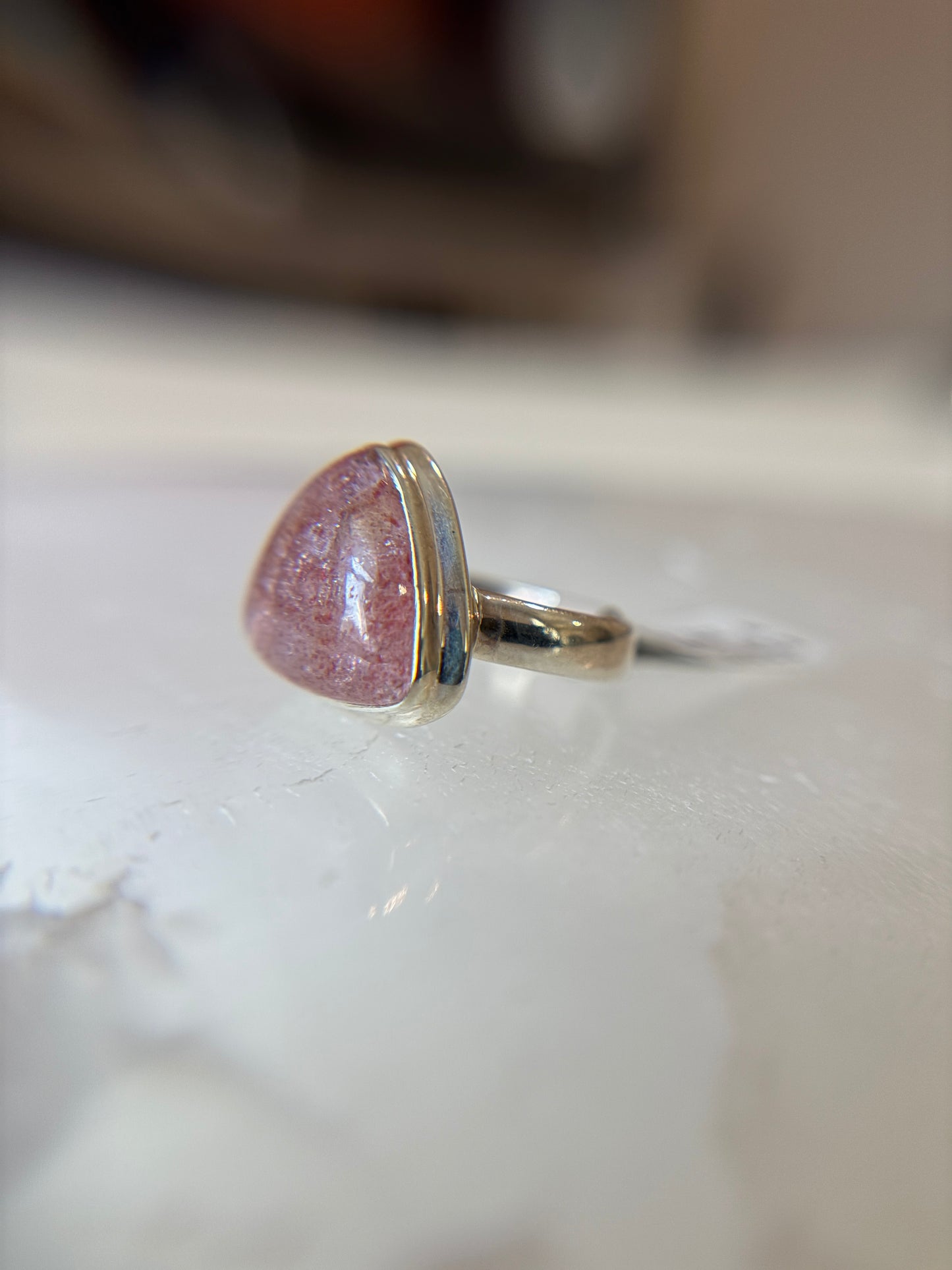 Strawberry Quartz from Russia Ring Size 6