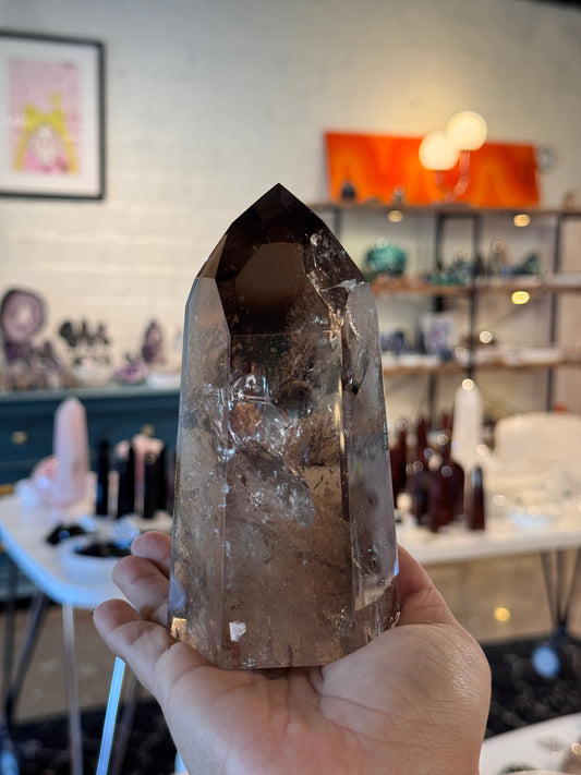 AAA Smoky Quartz Point Tower
