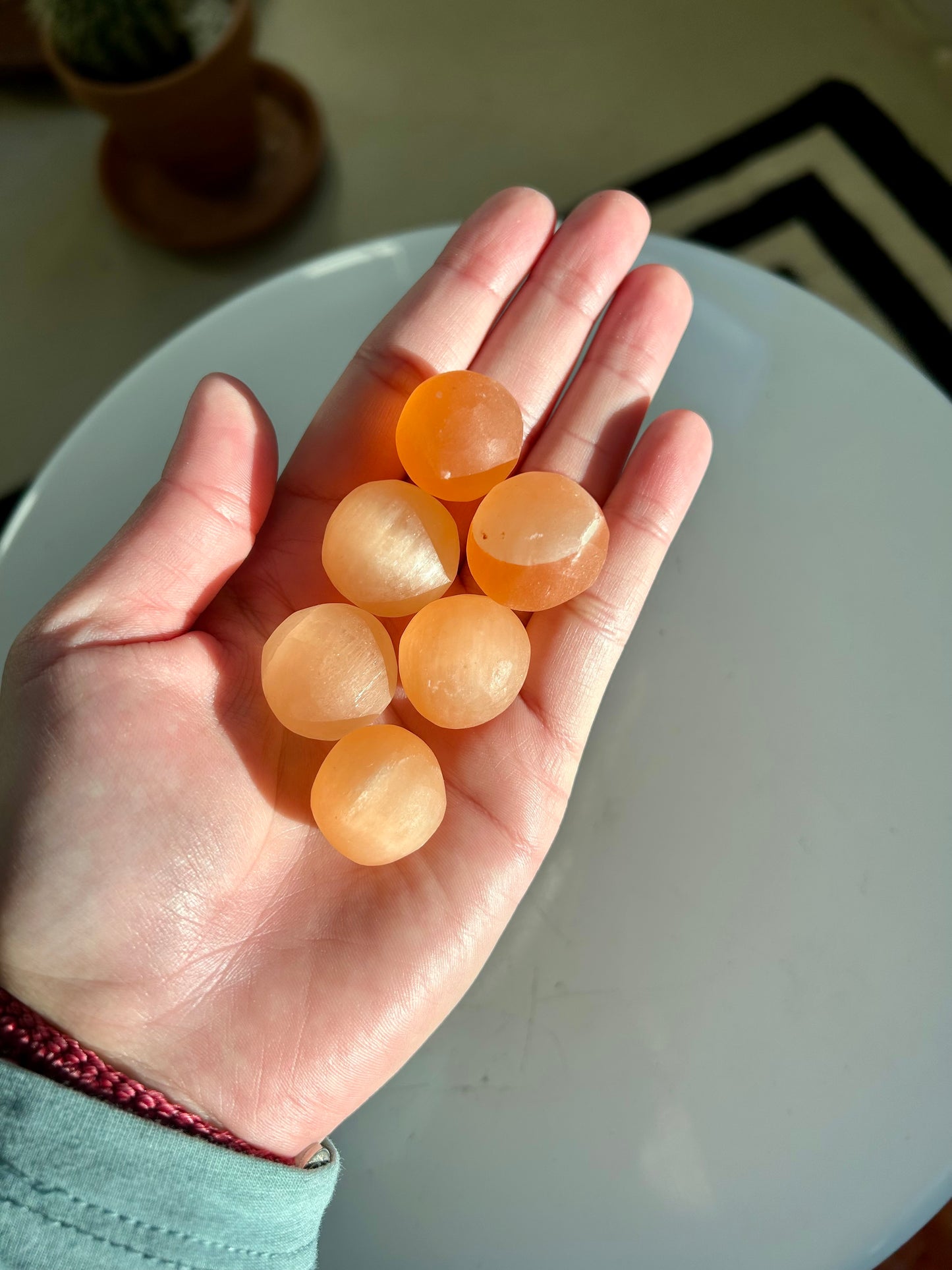 Peach Selenite Extra Mini Sphere