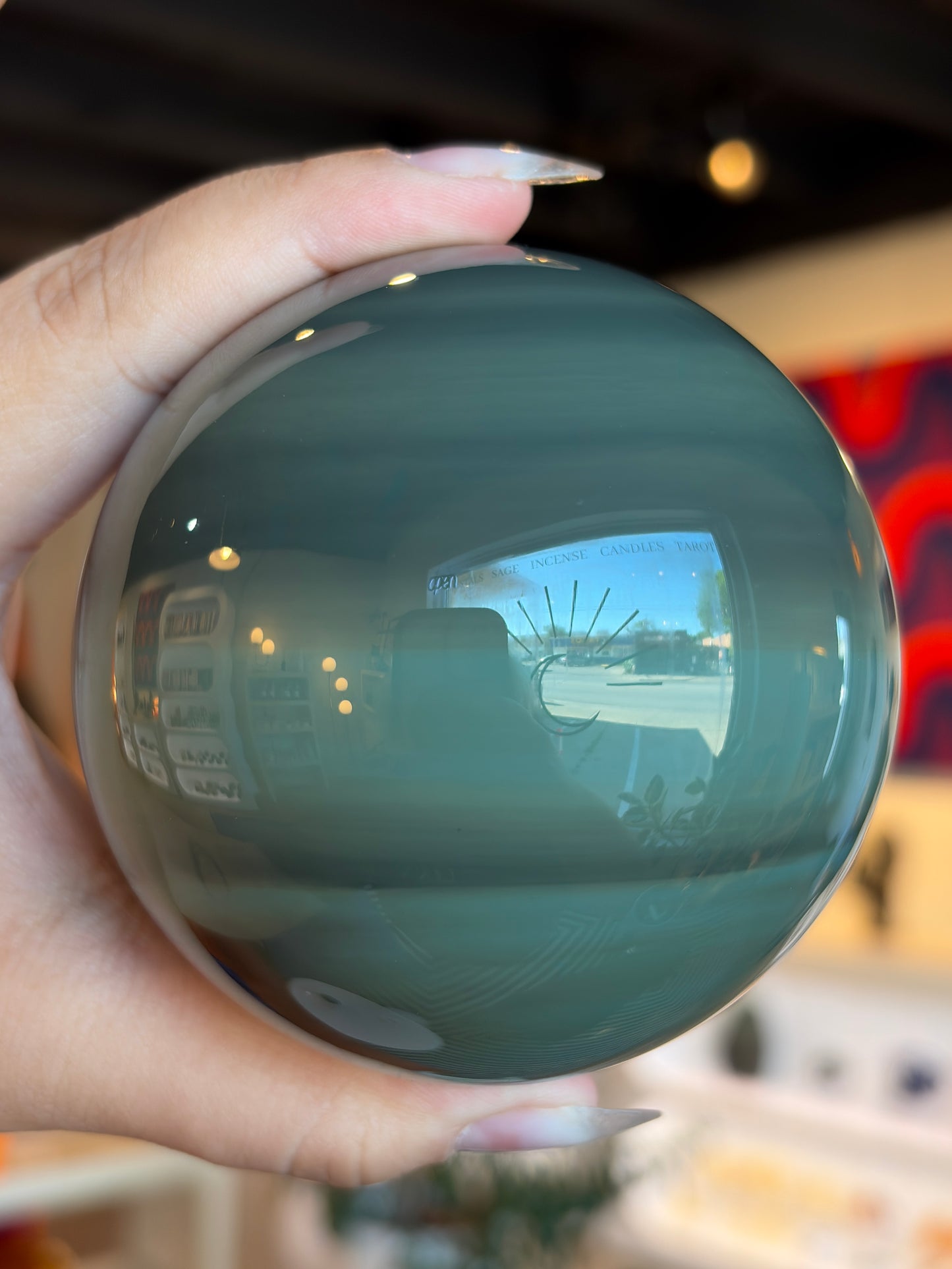 Large Platinum Obsidian Sphere