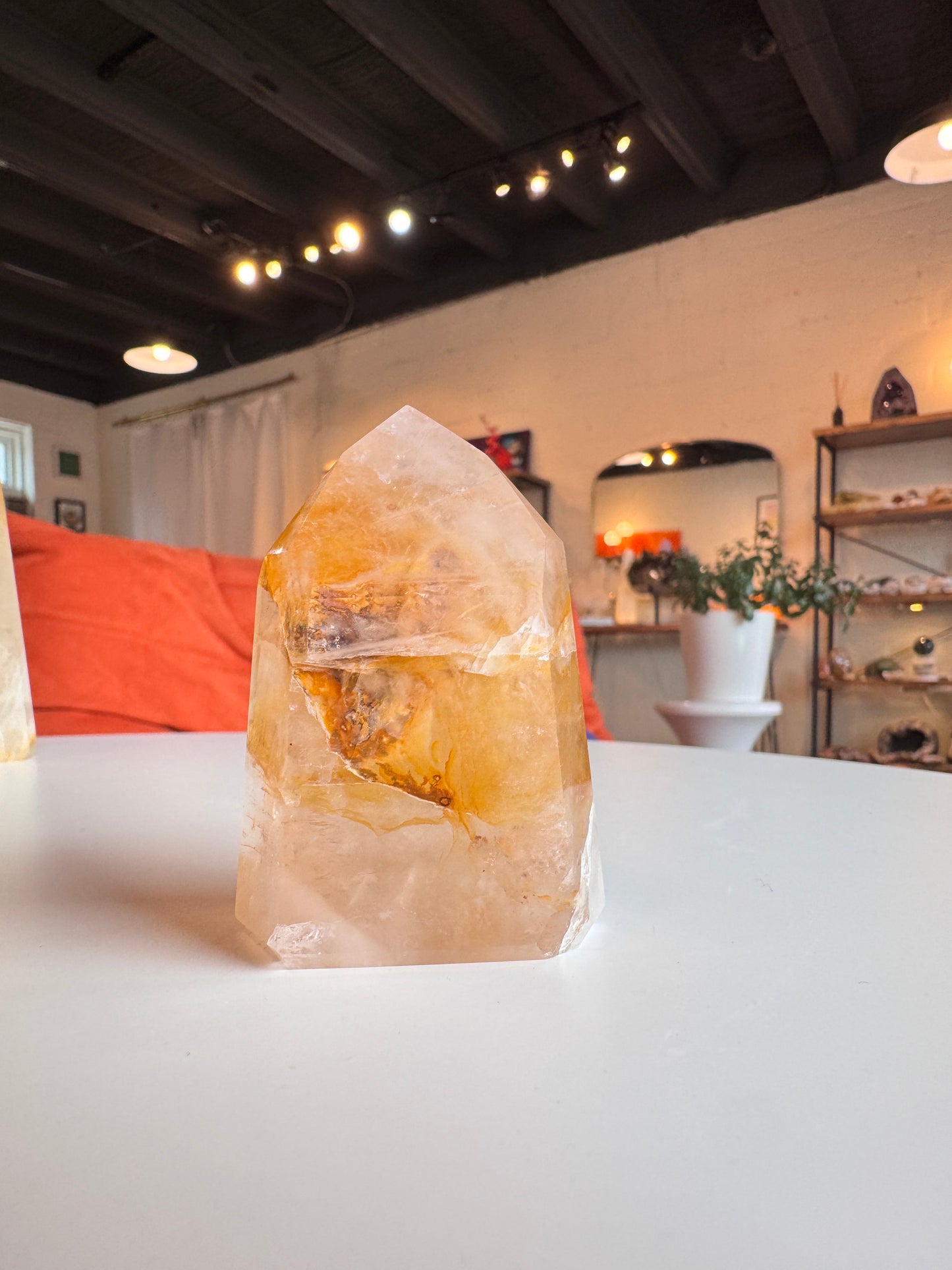 Rose Quartz + Golden Healer Small Tower