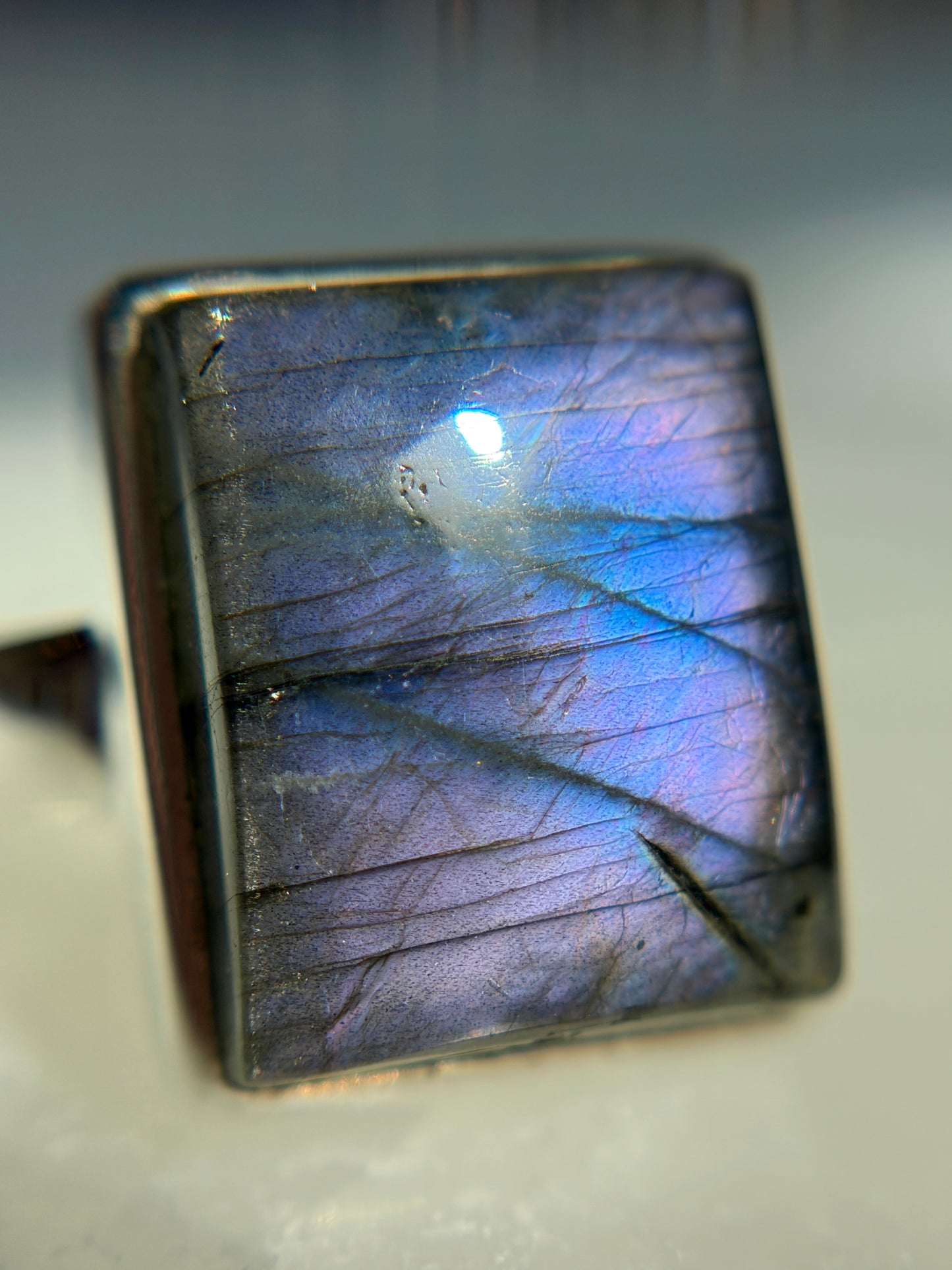 Labradorite Ring Size 8 - Sterling Silver .925