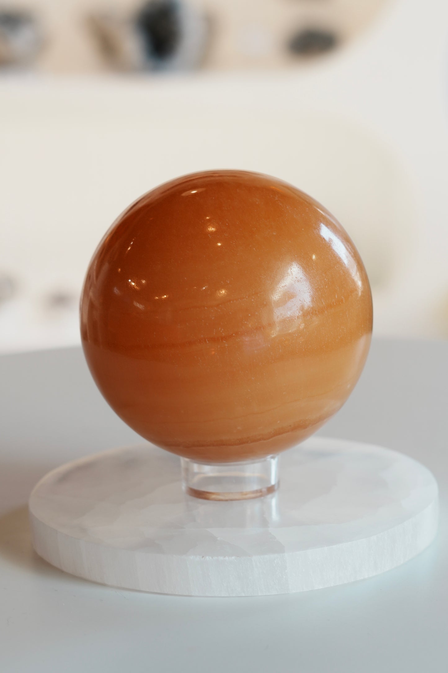 Orange Calcite Sphere
