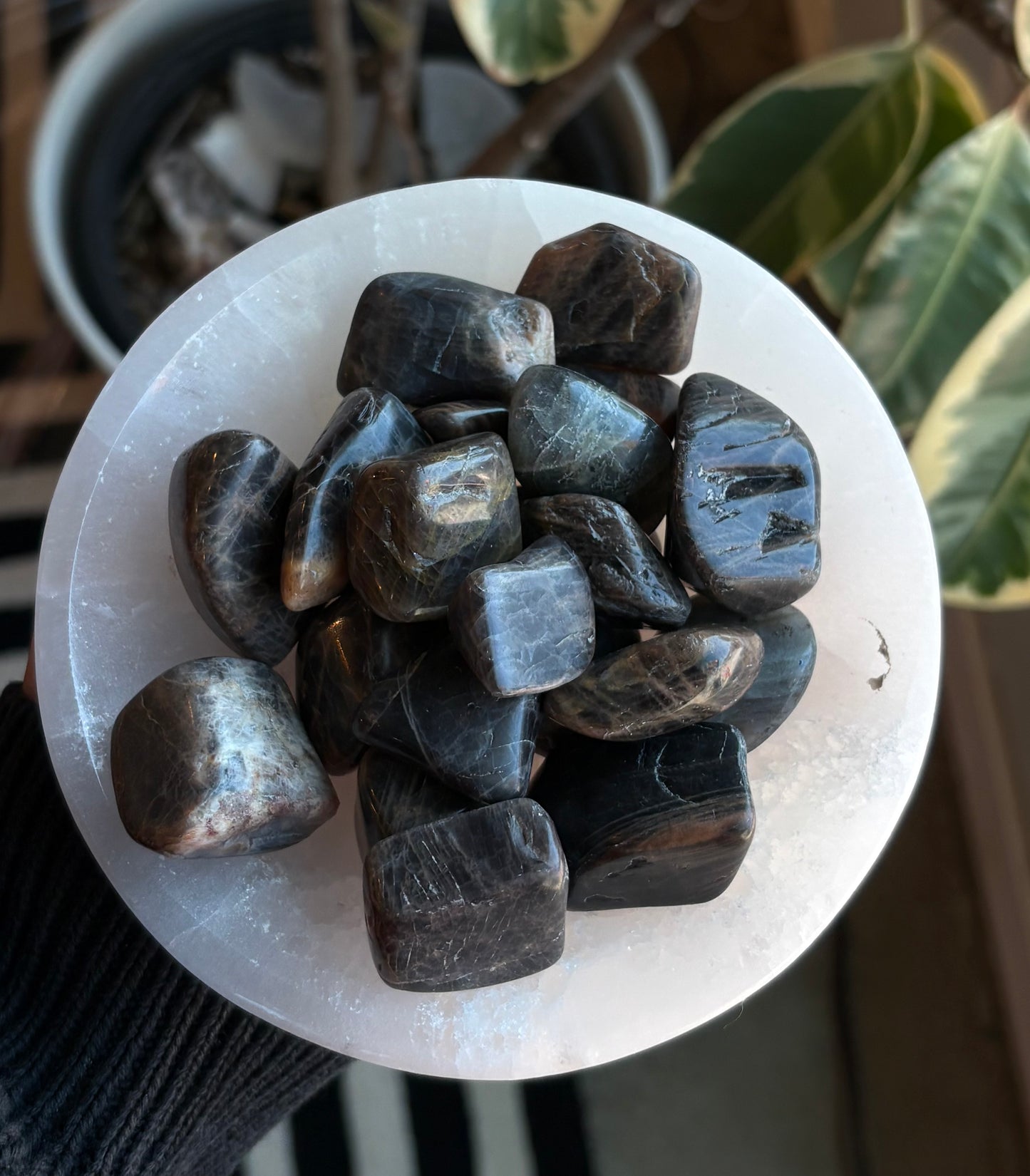 Black Moonstone Large Tumble