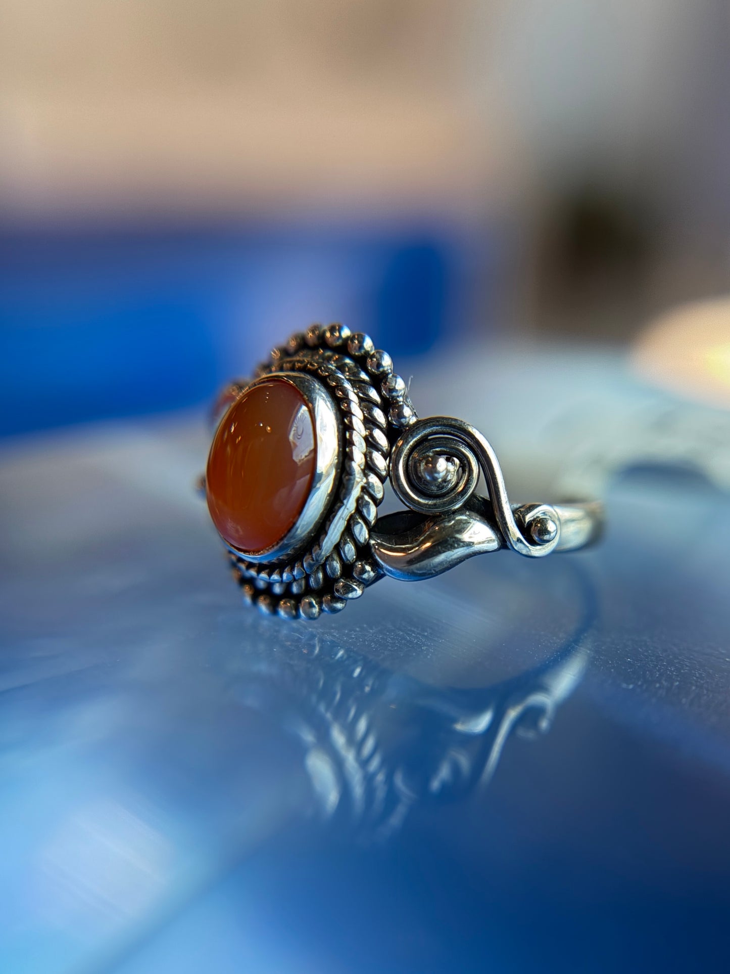Carnelian Ring Sterling Silver