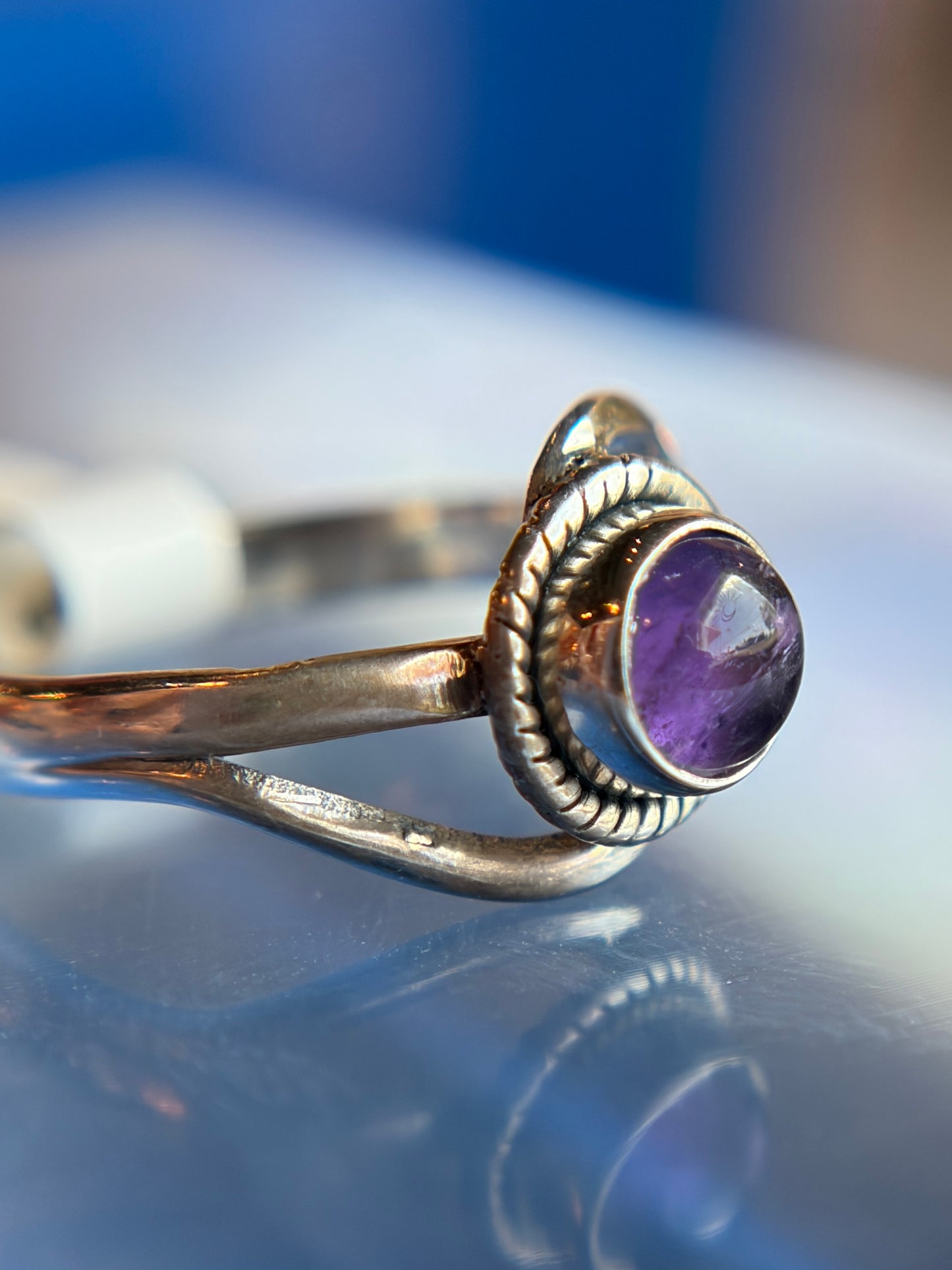 Amethyst Ring Size 5 Sterling Silver