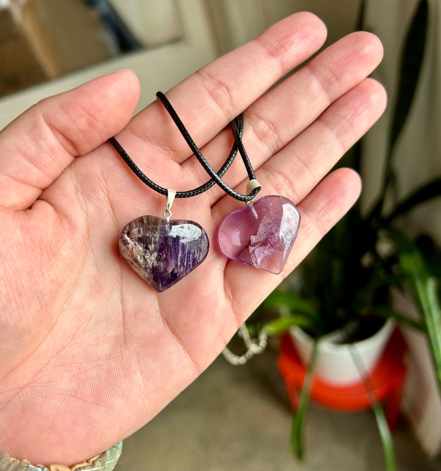 Amethyst Heart Pendant Necklace