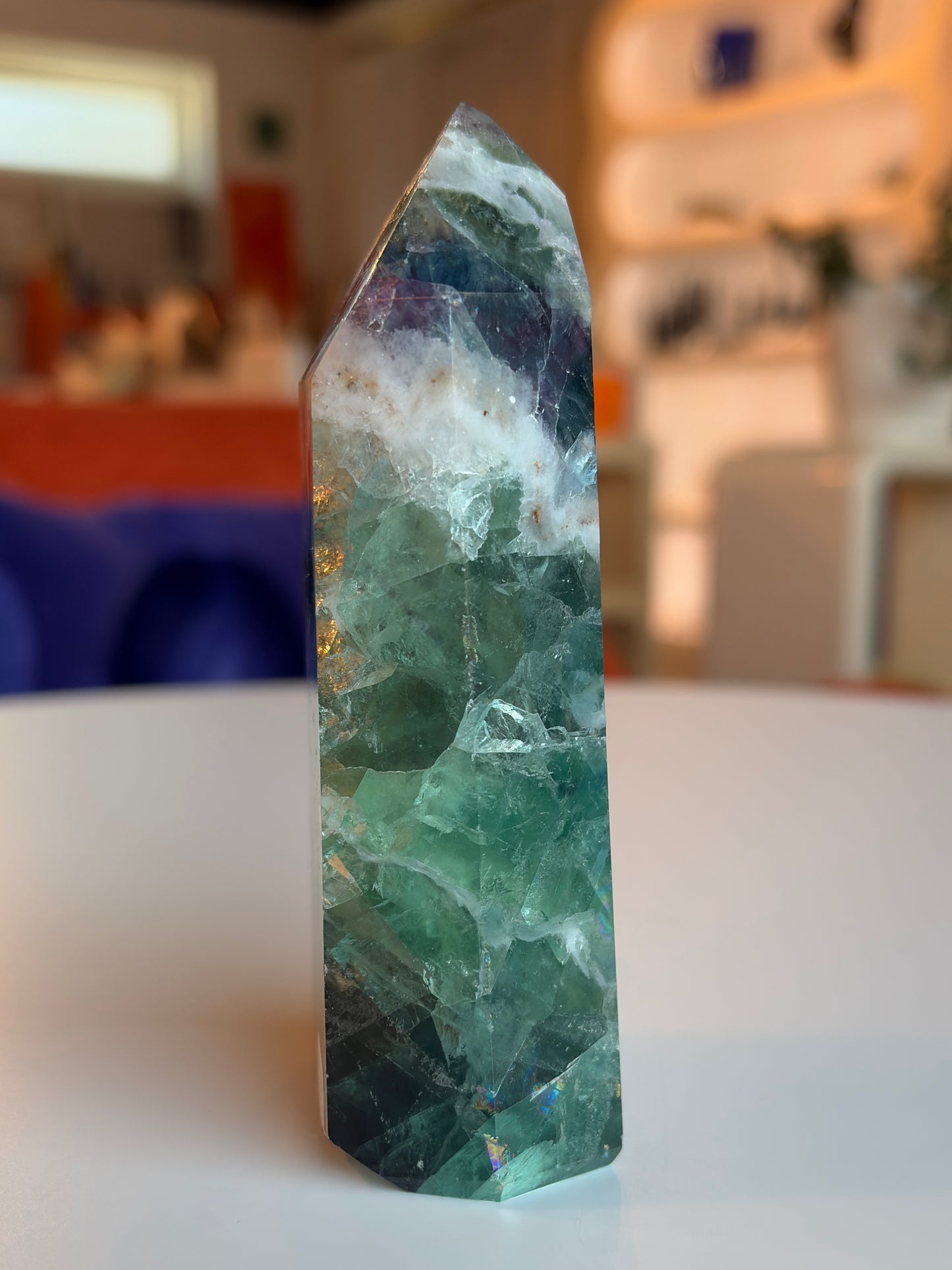 Rainbow Fluorite Tower RF07