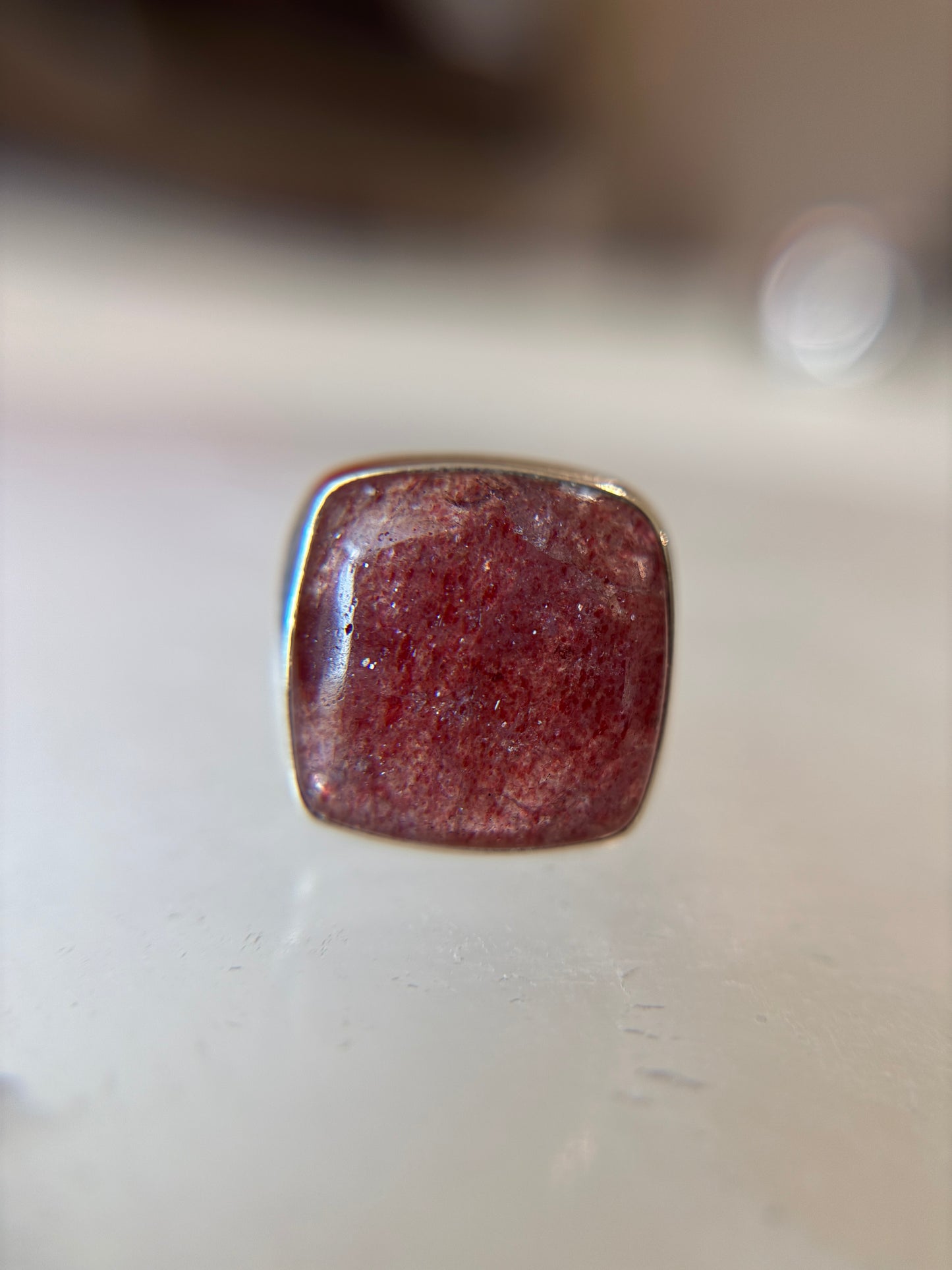 Strawberry Quartz Ring from Russia Size 5