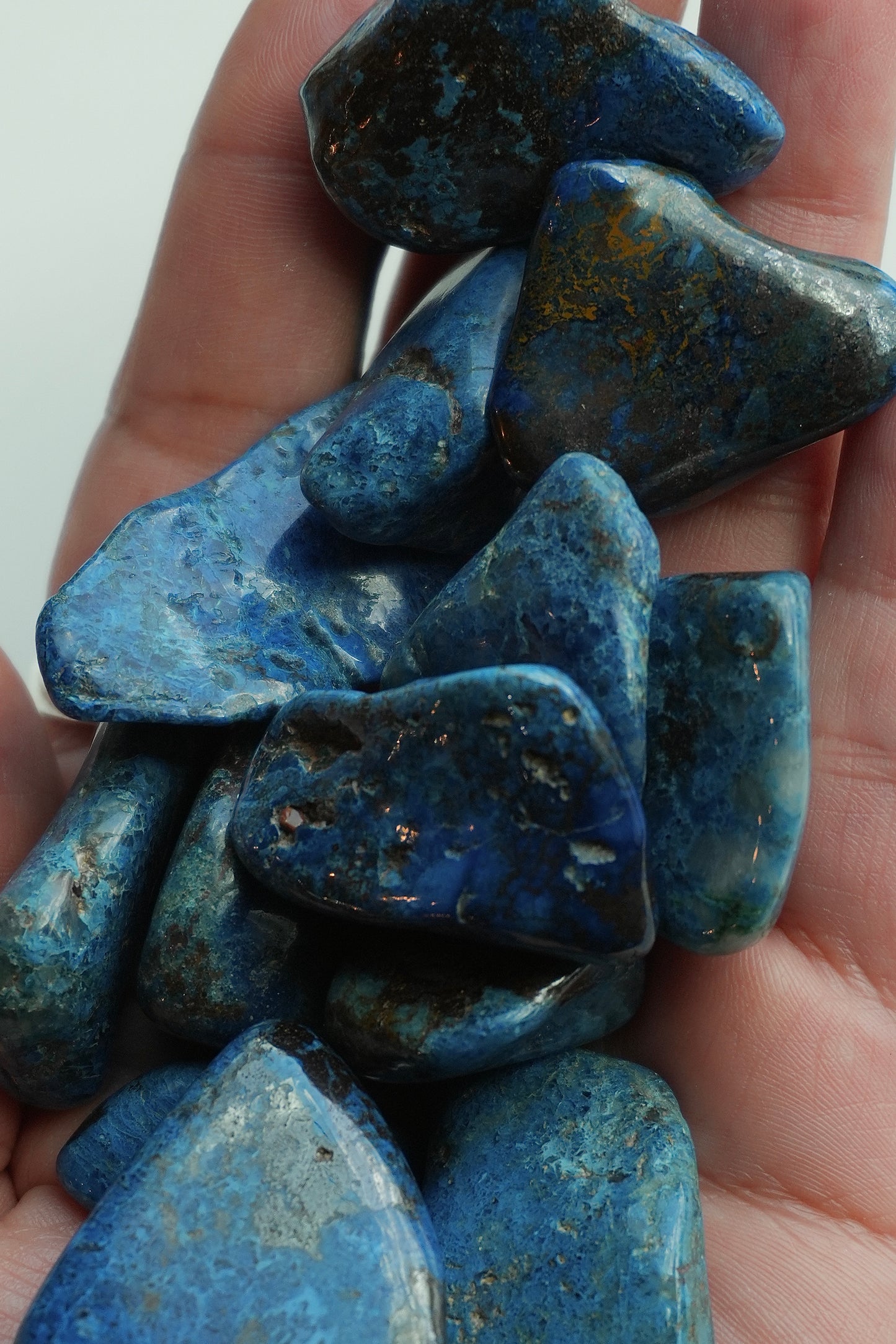 High Grade Shattuckite Tumbled
