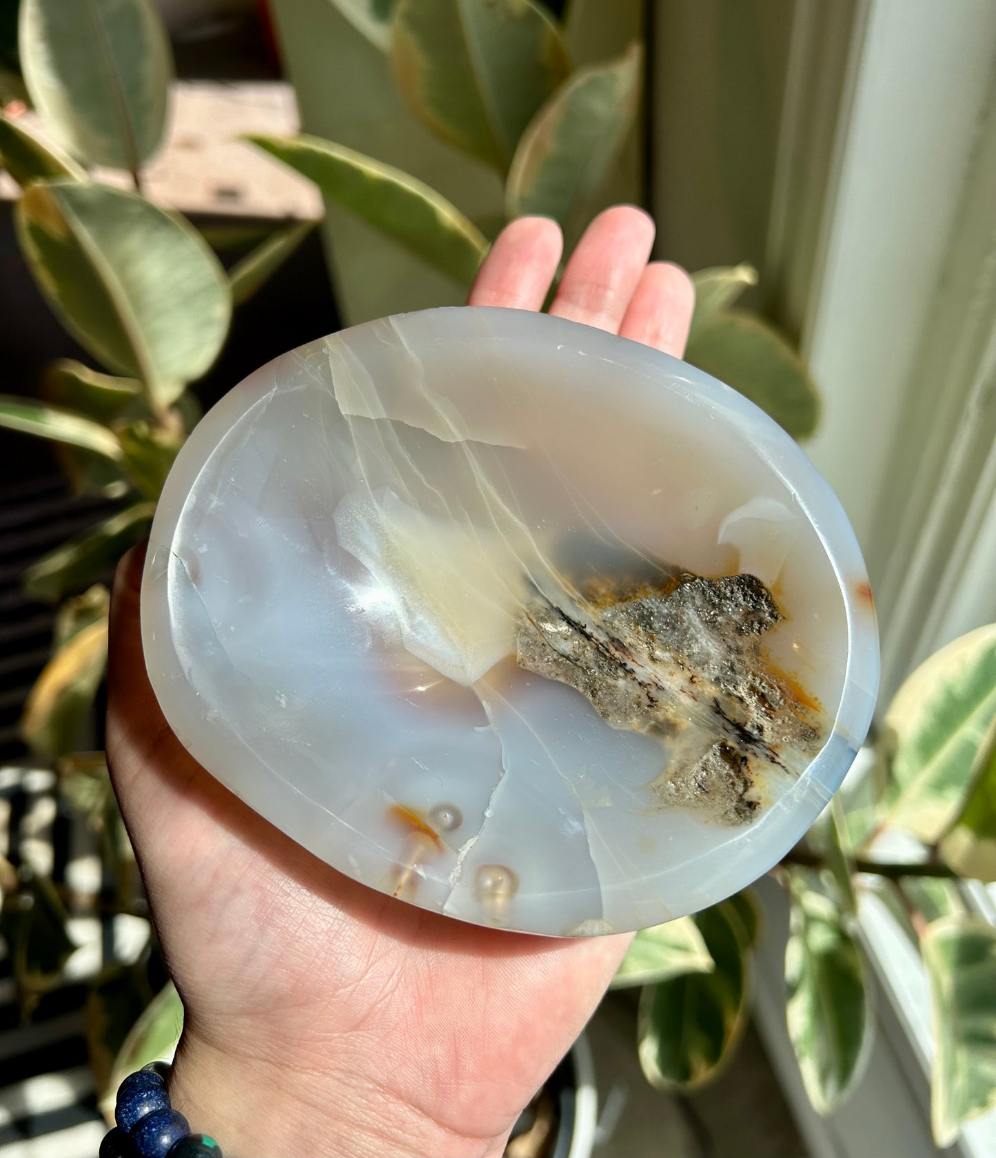 Banded Agate with Carnelian Bowl