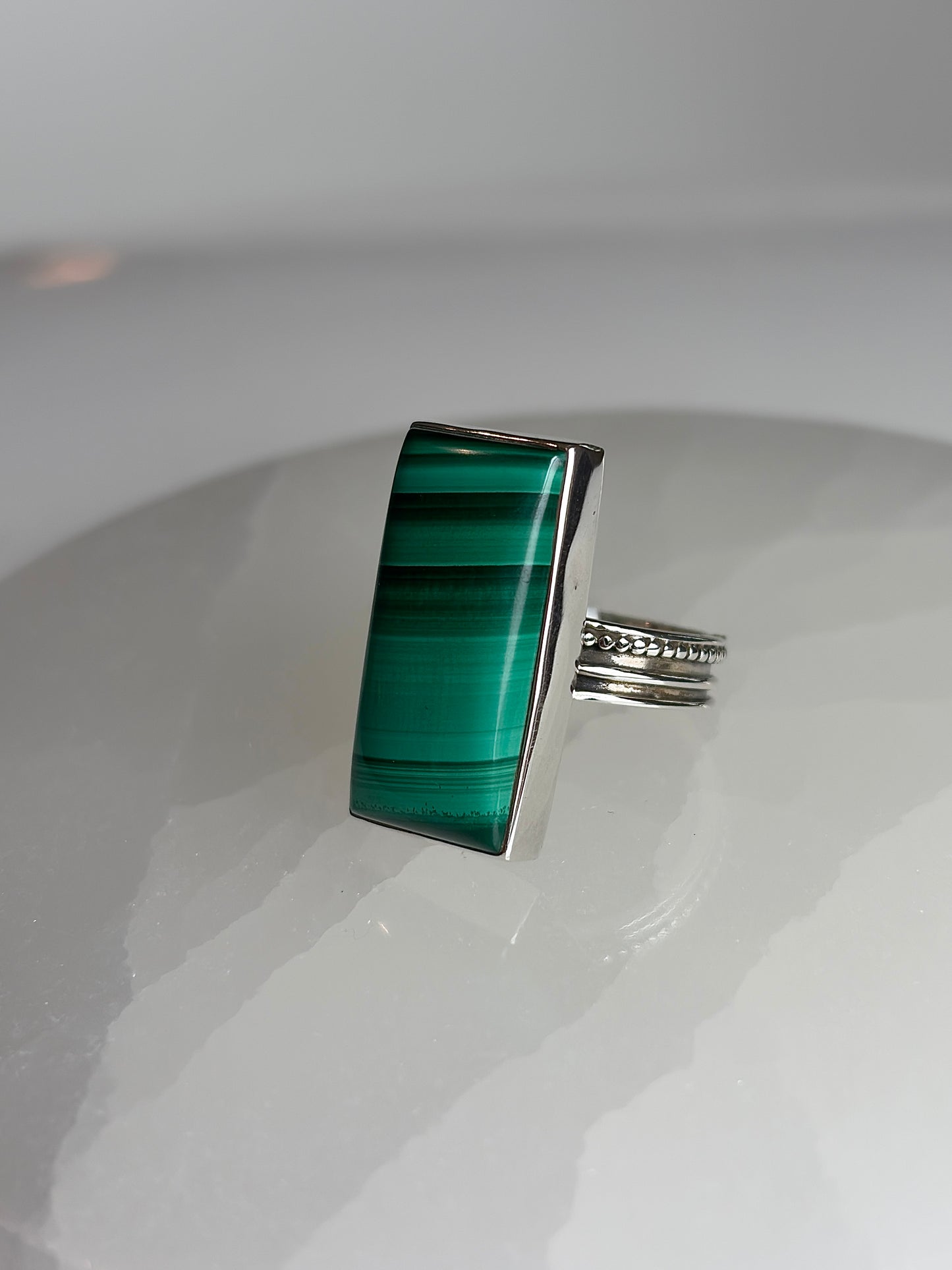 Malachite Ring Size 7