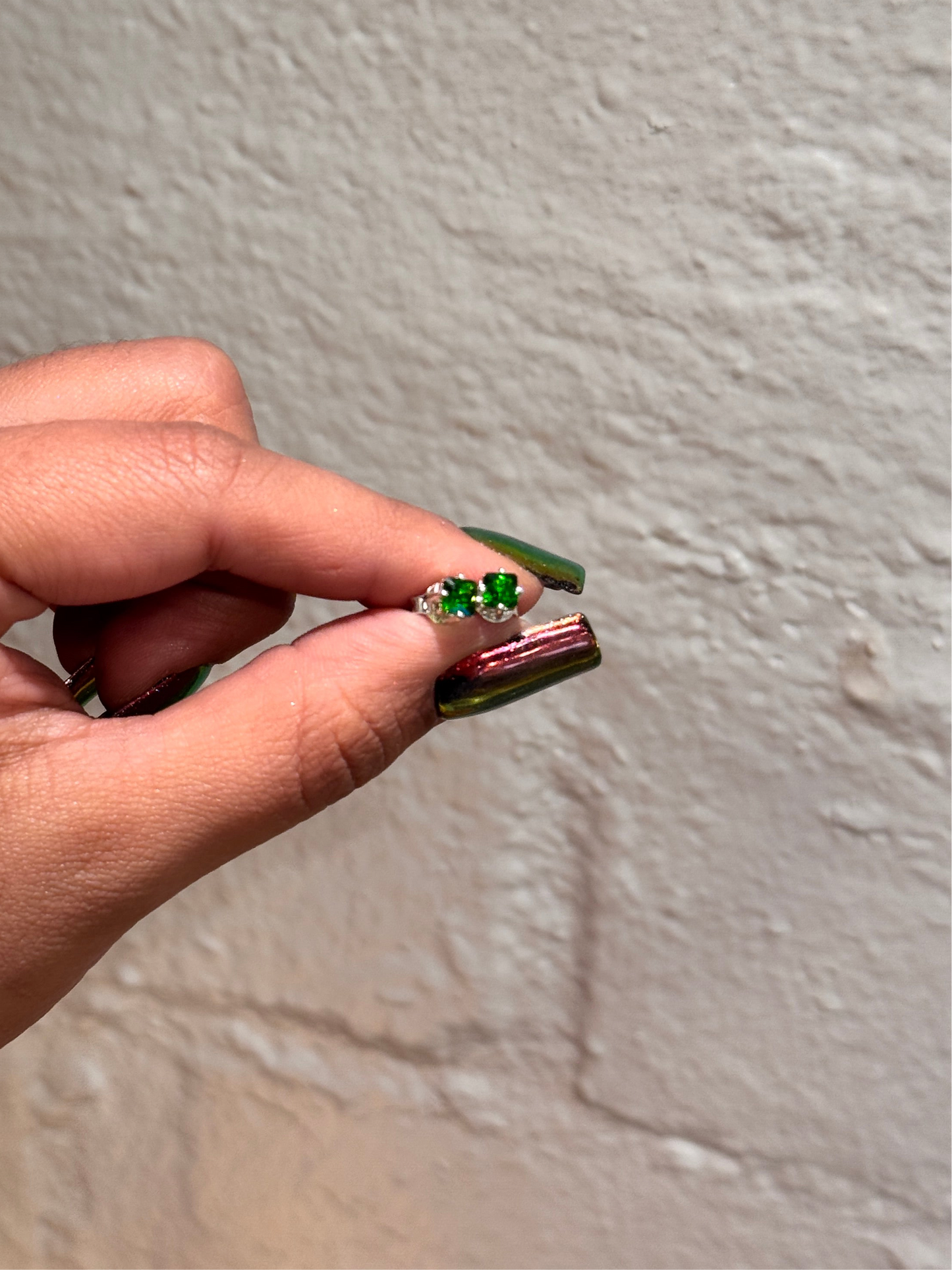 Chrome Diopside earrings