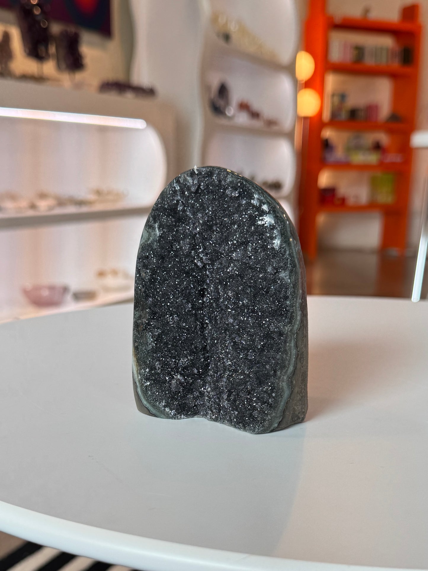 Black Amethyst Cut Base Freeform