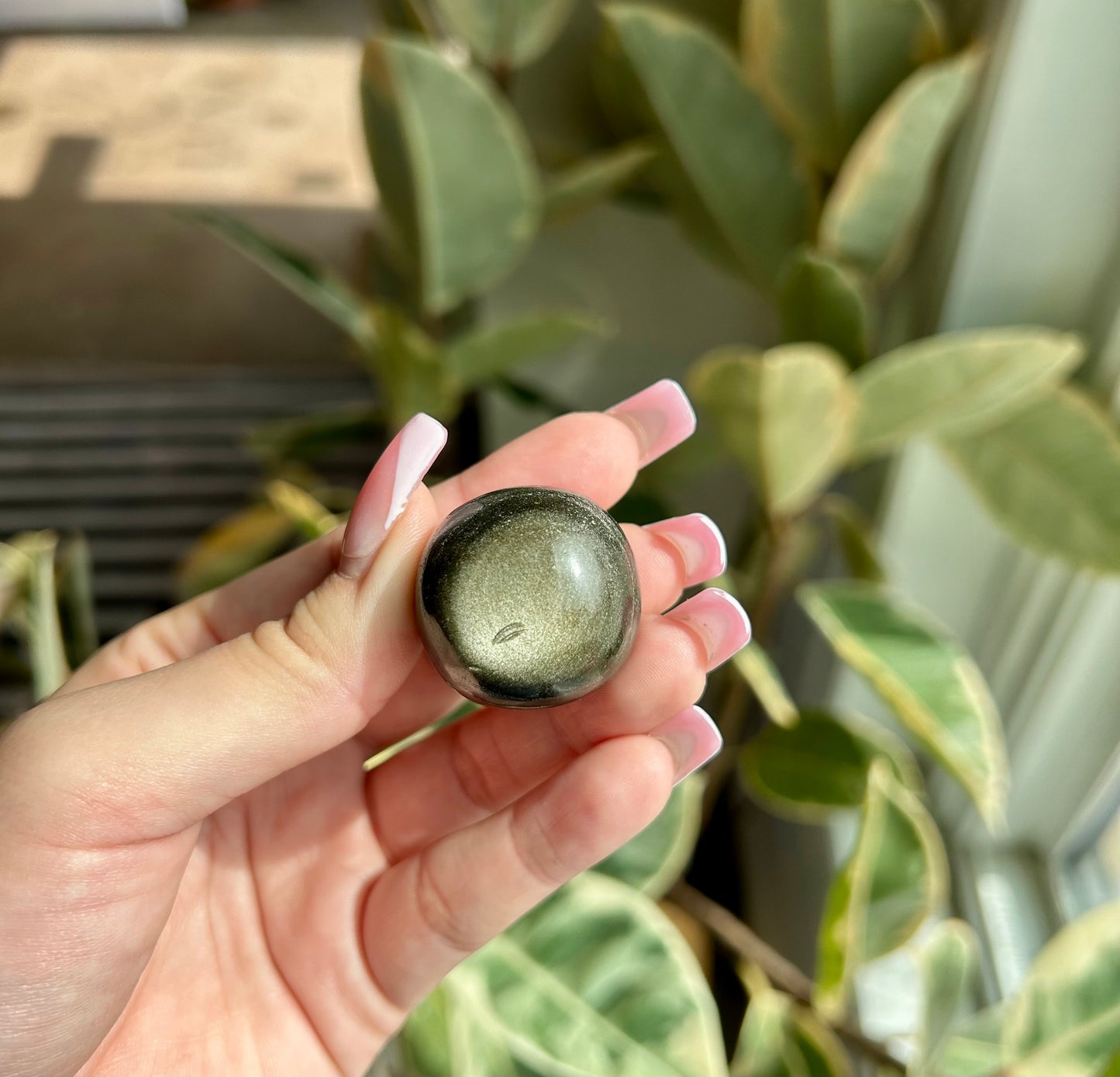 High Grade Gold Sheen Obsidian Tumbled