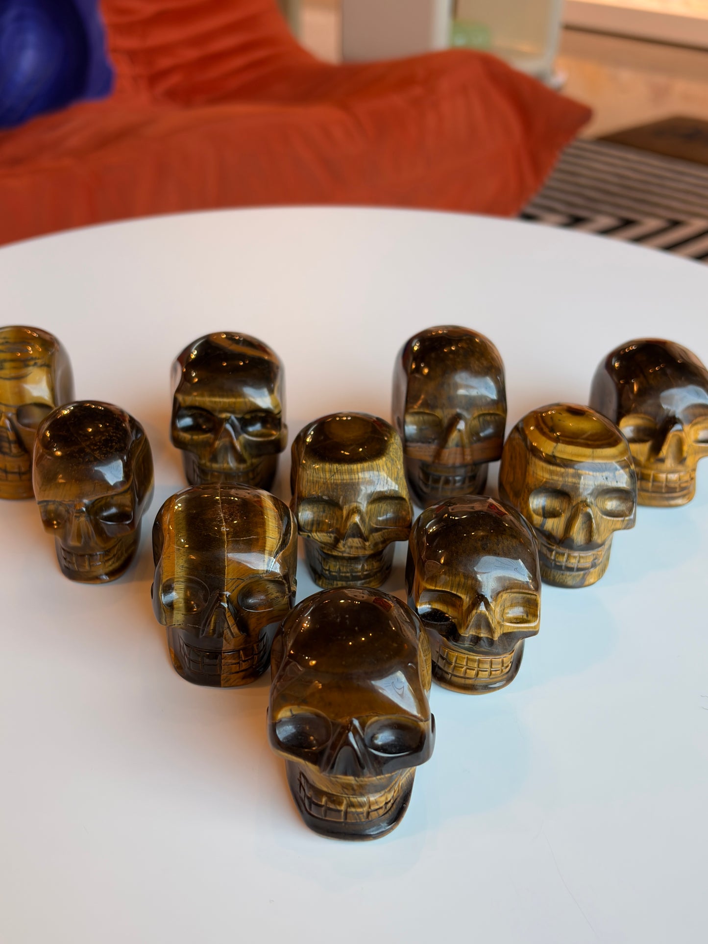 Tiger’s Eye Skulls