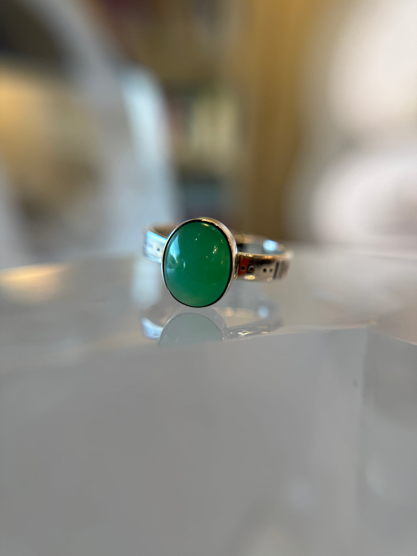 Chrysoprase Ring Size 9