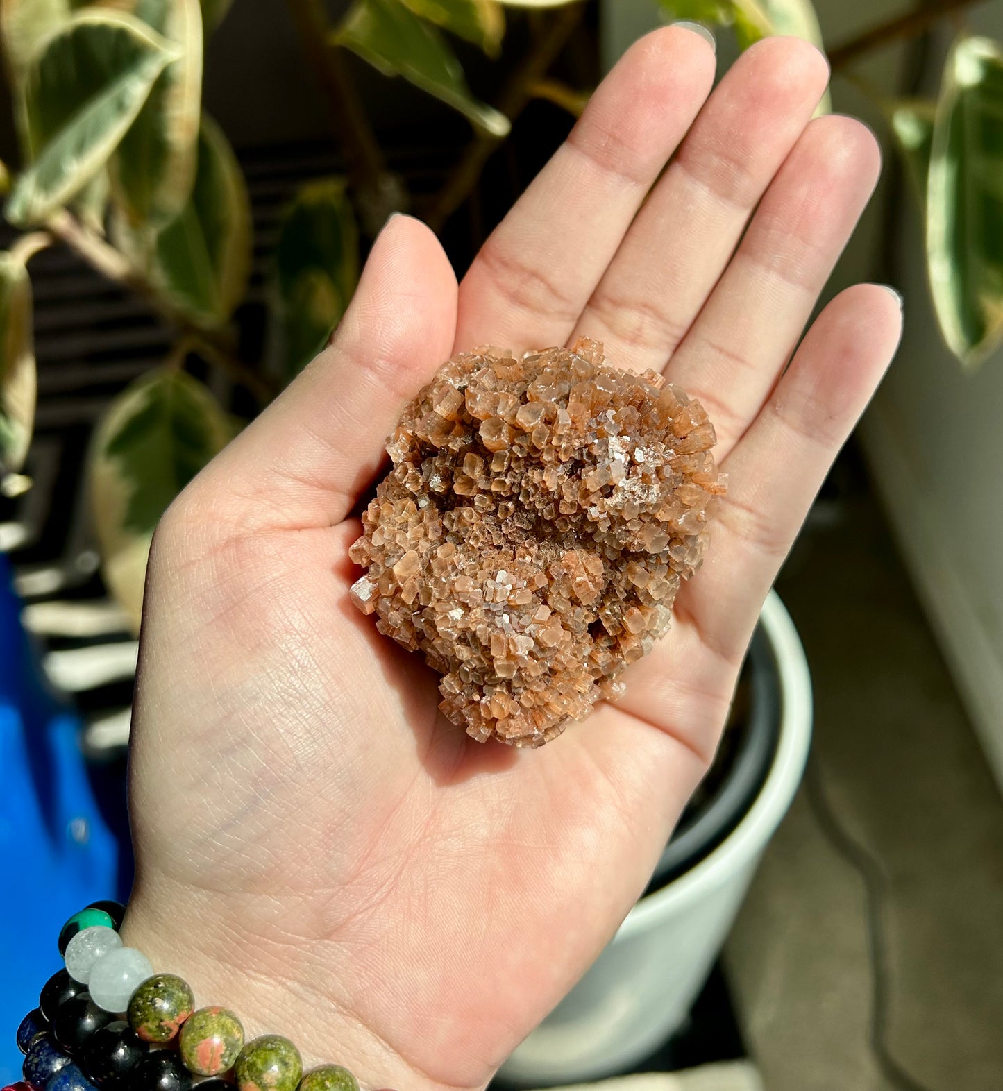 Red Aragonite Cluster