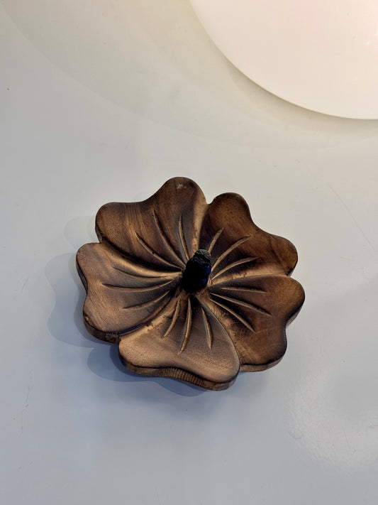 5” inch Mango Tree Wood Incnese Holder