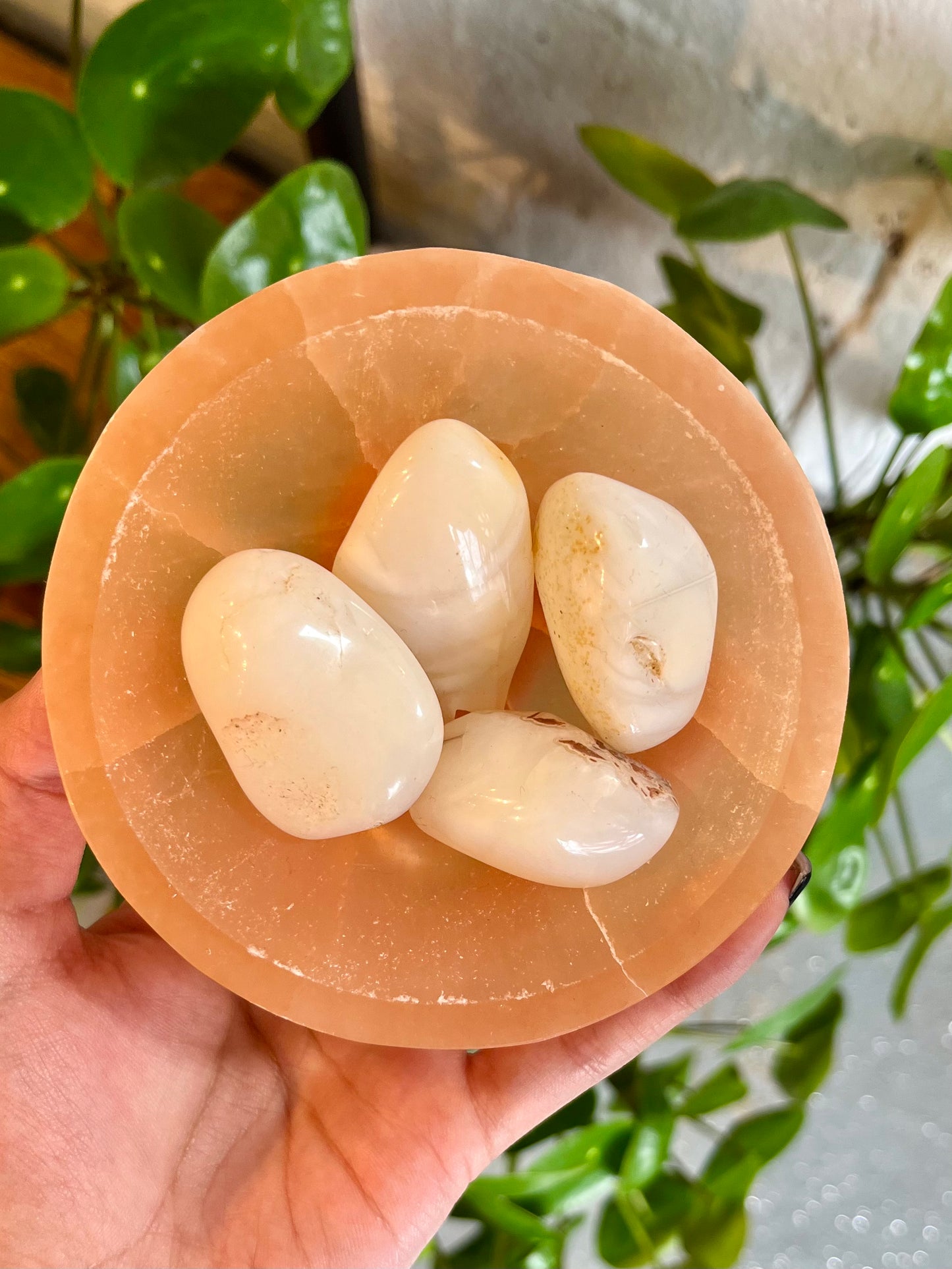 White Opal Tumble: Large