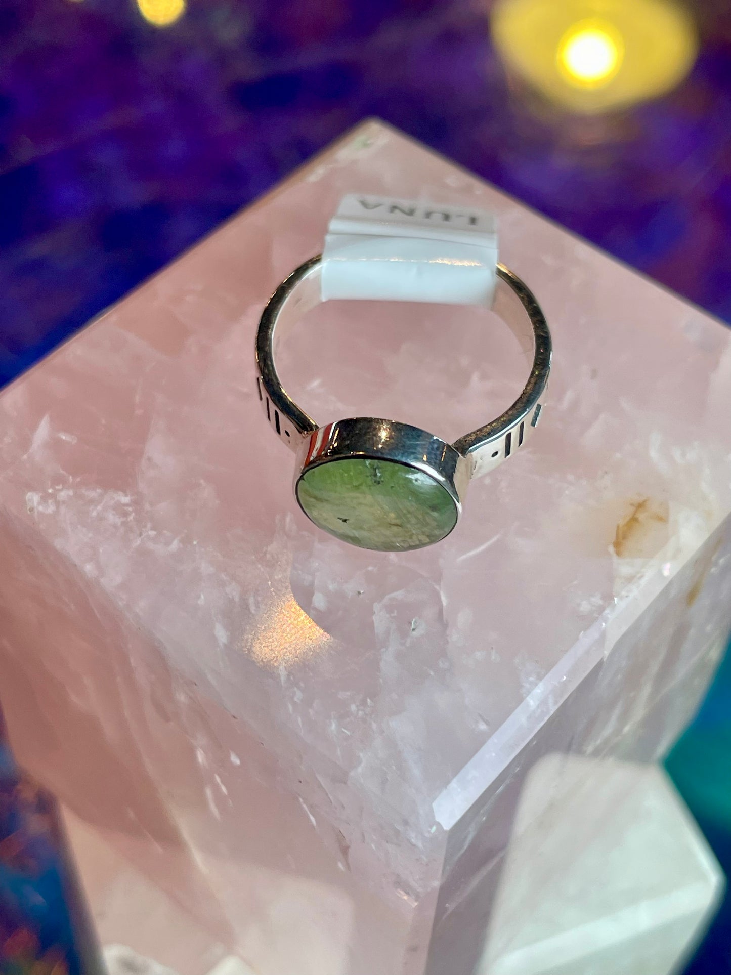 Green Kyanite Ring - size 6.5 - #1091