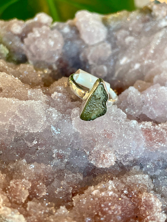 Moldavite Ring Size 5 - #1055