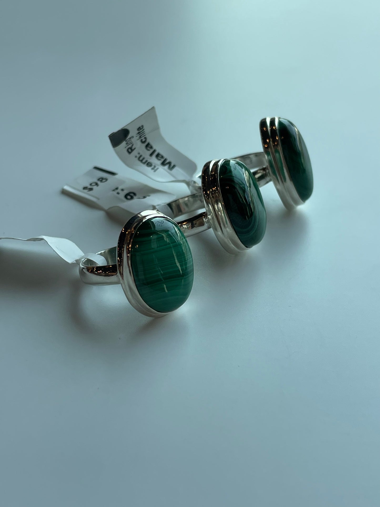 Malachite Rings - Sterling Silver .925