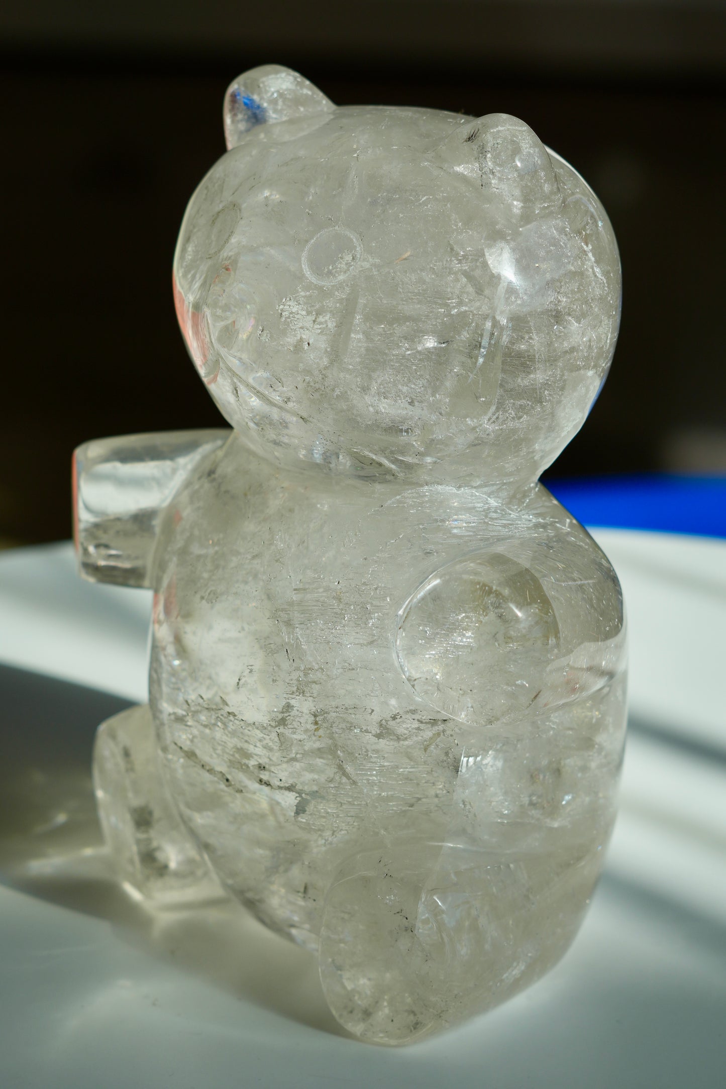Clear Quartz Teddy Bear