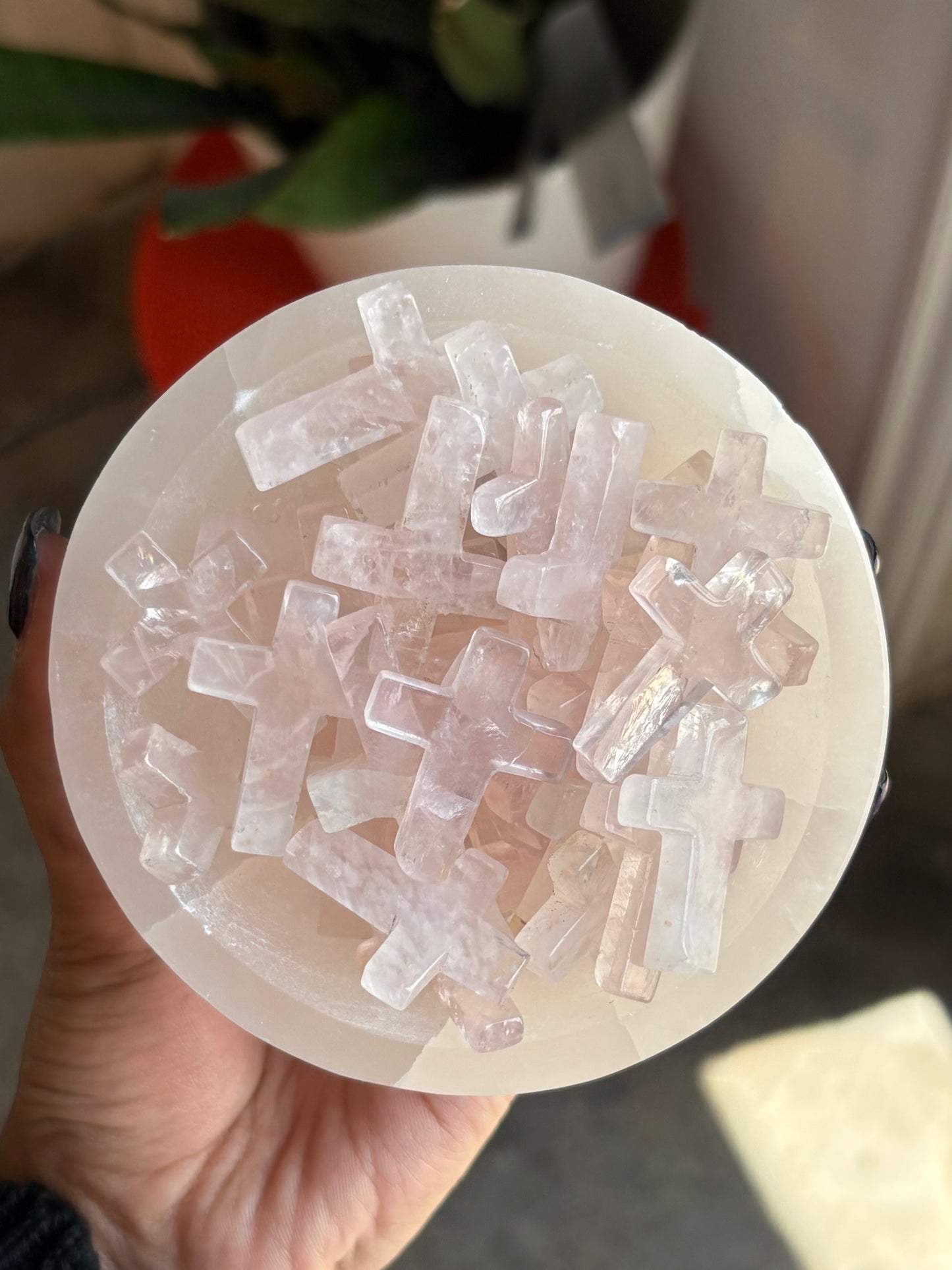 Rose Quartz Cross