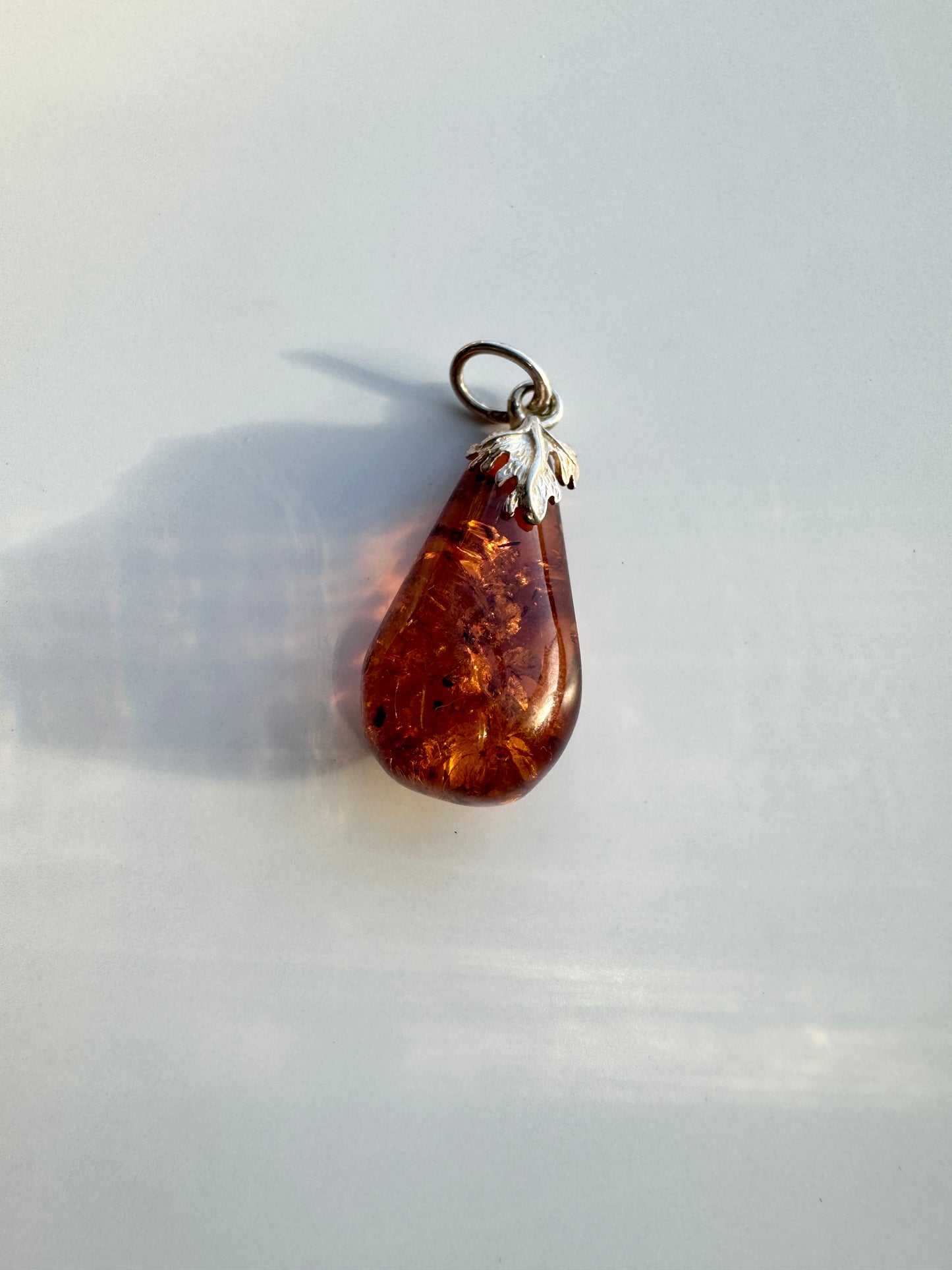 Baltic Amber Tear Drop Necklace Pendant