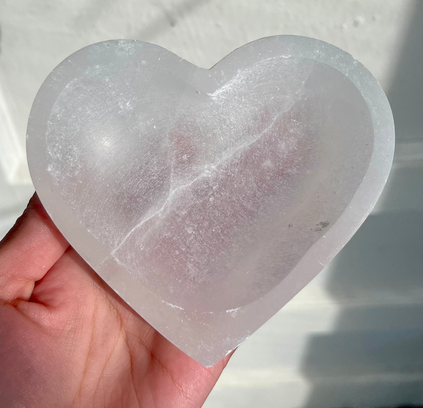 Small Selenite Heart Bowl