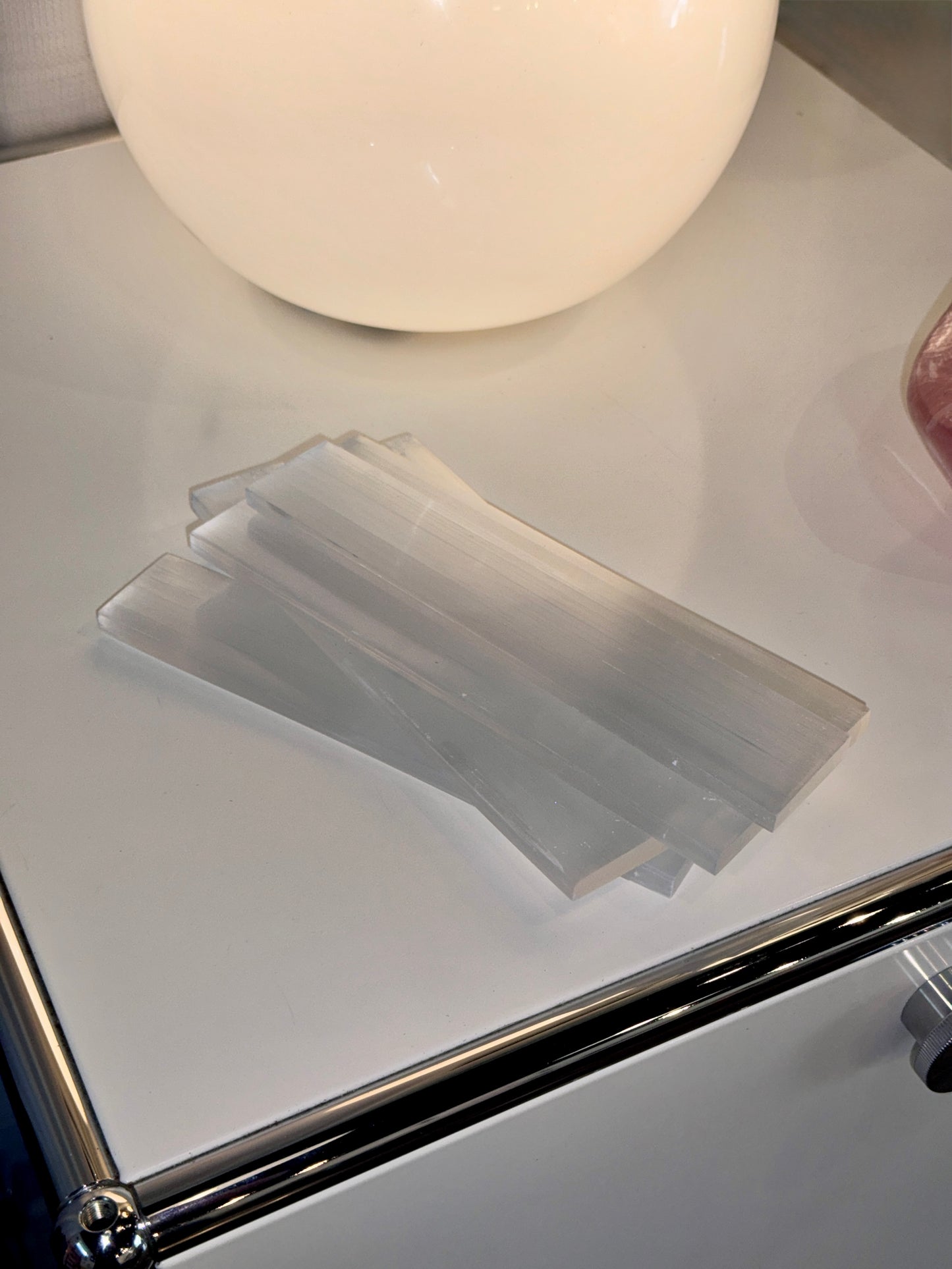 Polished Selenite Charging Plates