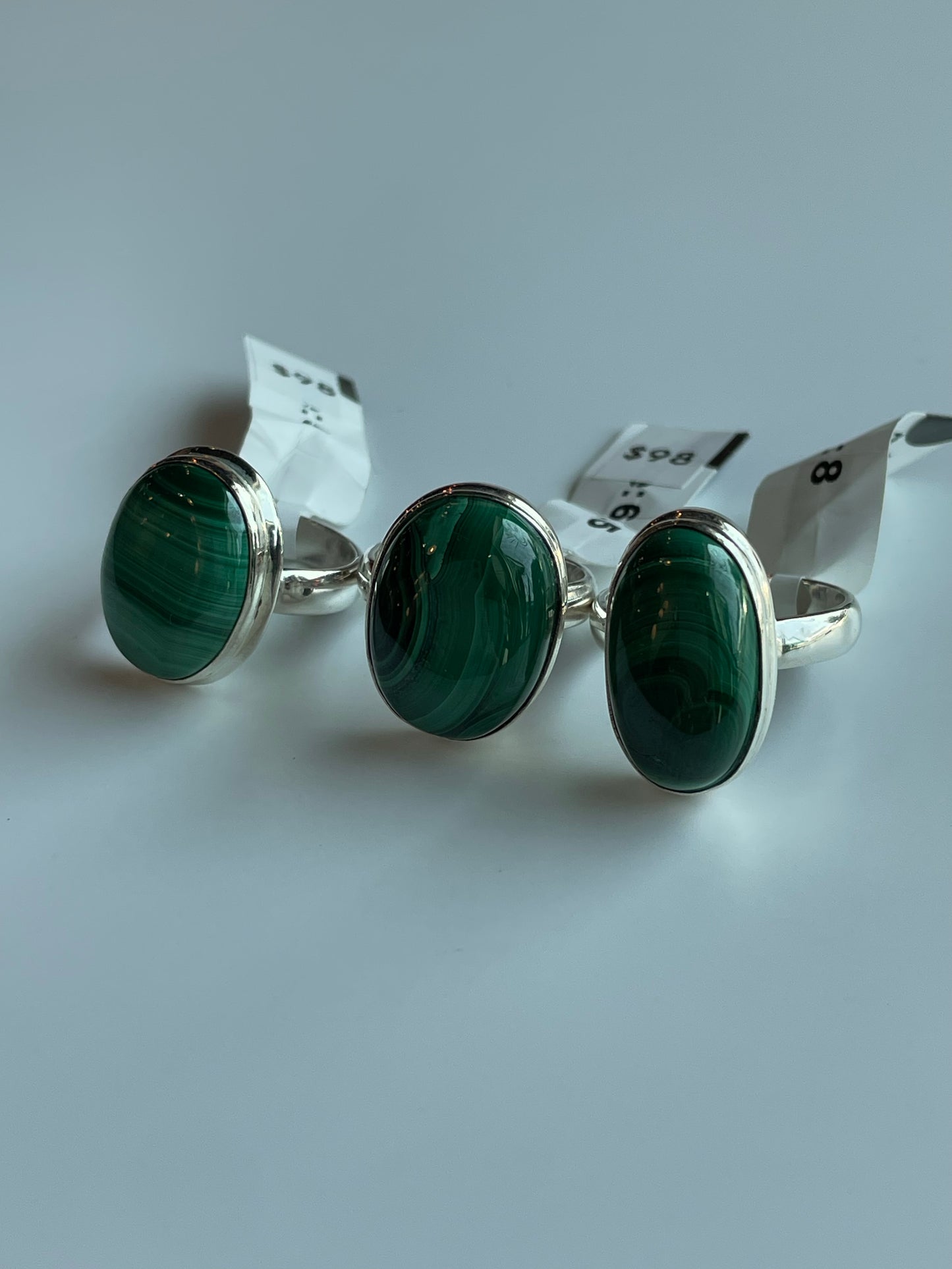 Malachite Rings - Sterling Silver .925