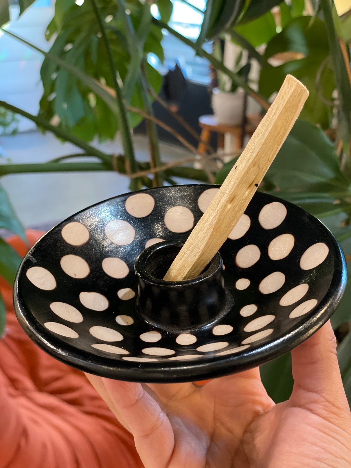 Polka Dot Palo Santo Clay Holder