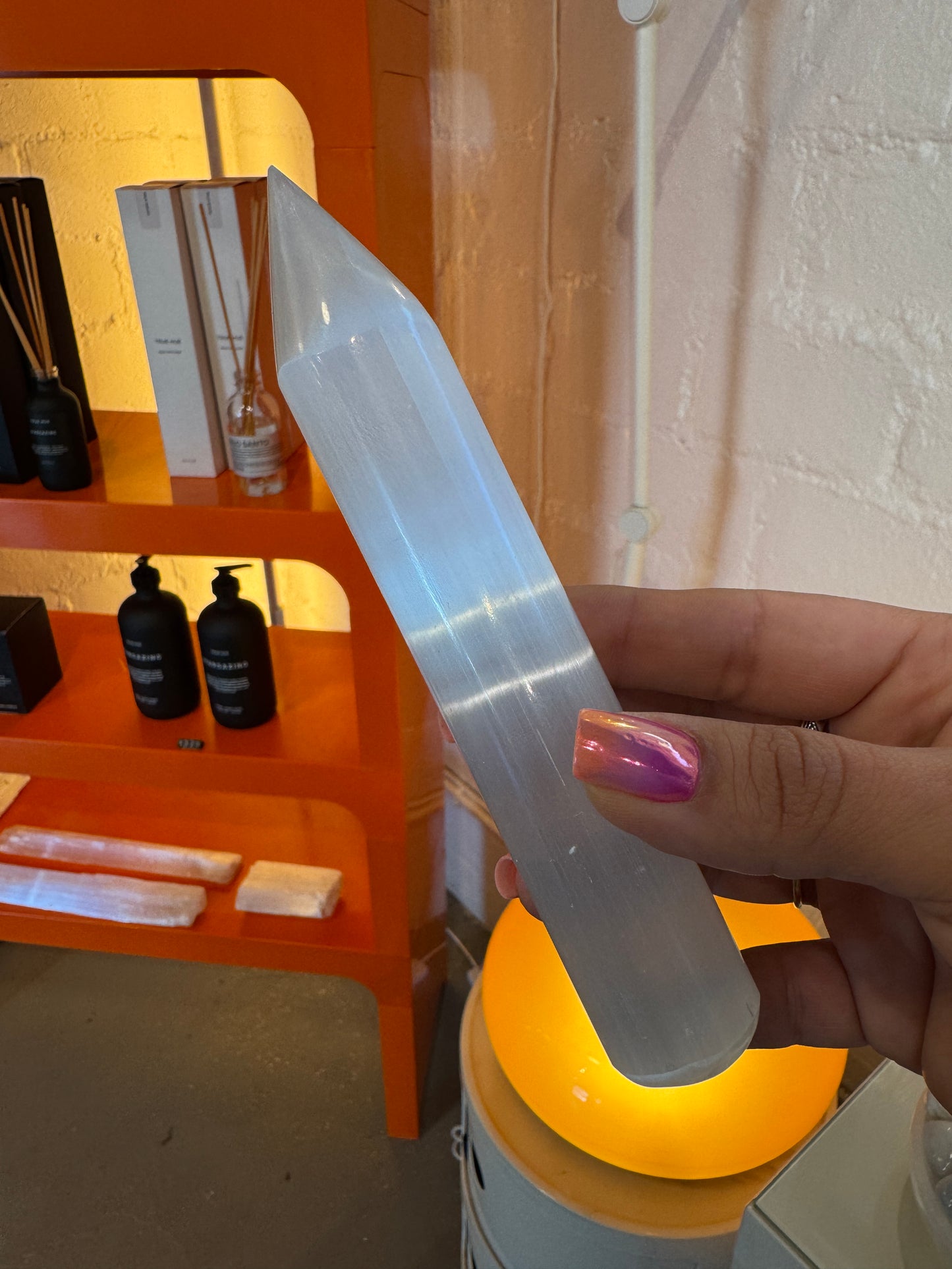 Selenite Single Pointed Wand