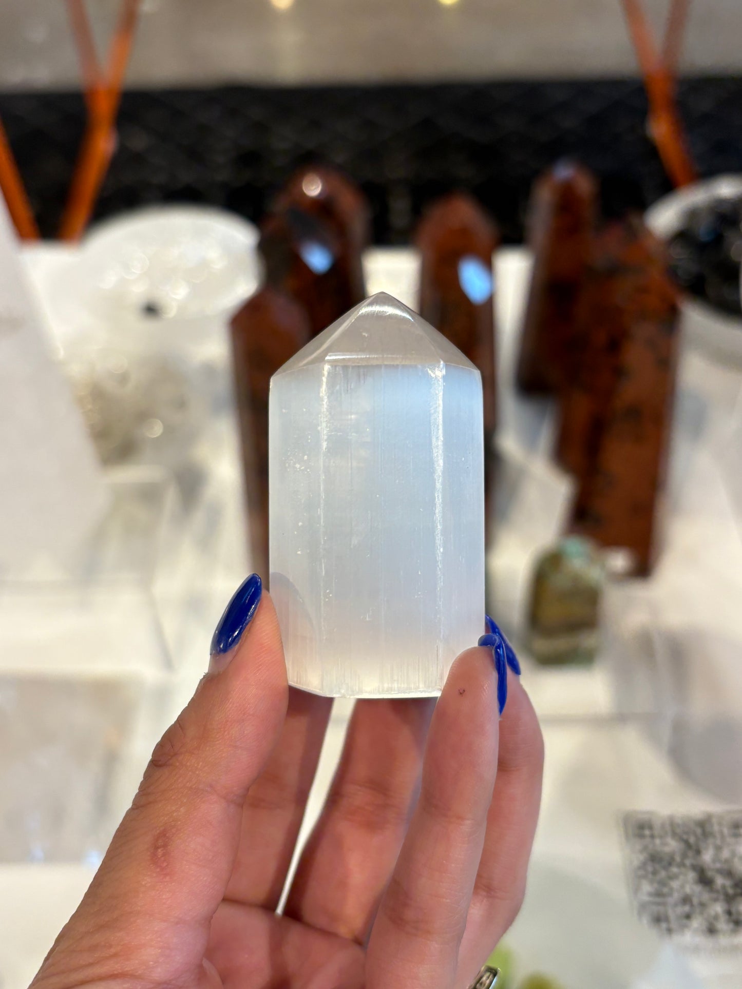 Hexagon Selenite Mini Tower