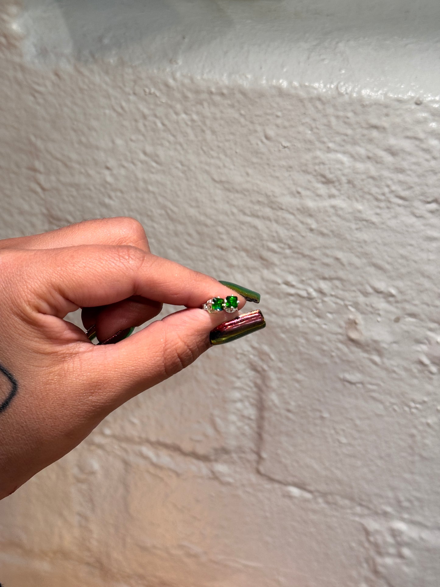 Chrome Diopside earrings