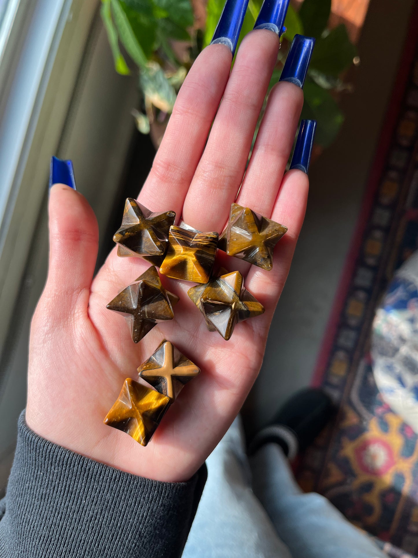 Mini Tigers Eye Merkaba 
