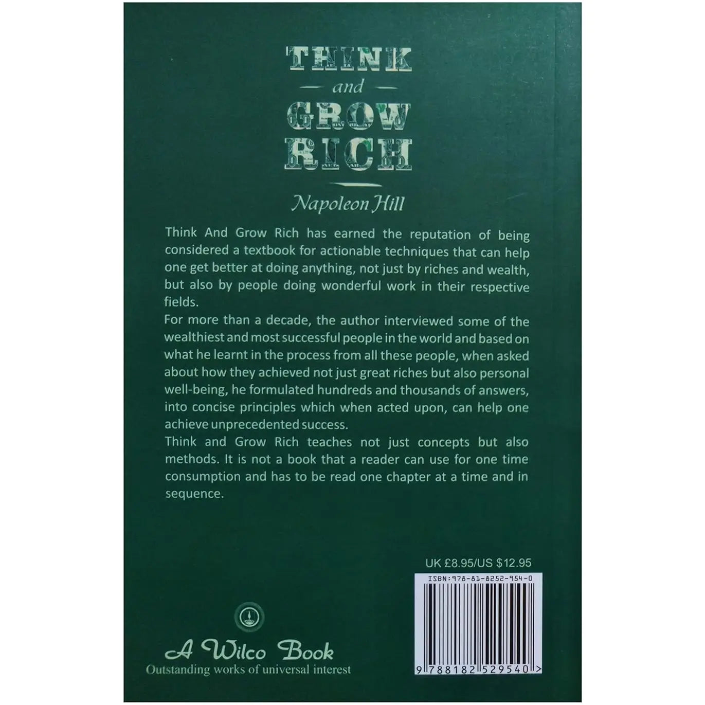 Think and Grow Rich by Napoleon Hill (paperback)