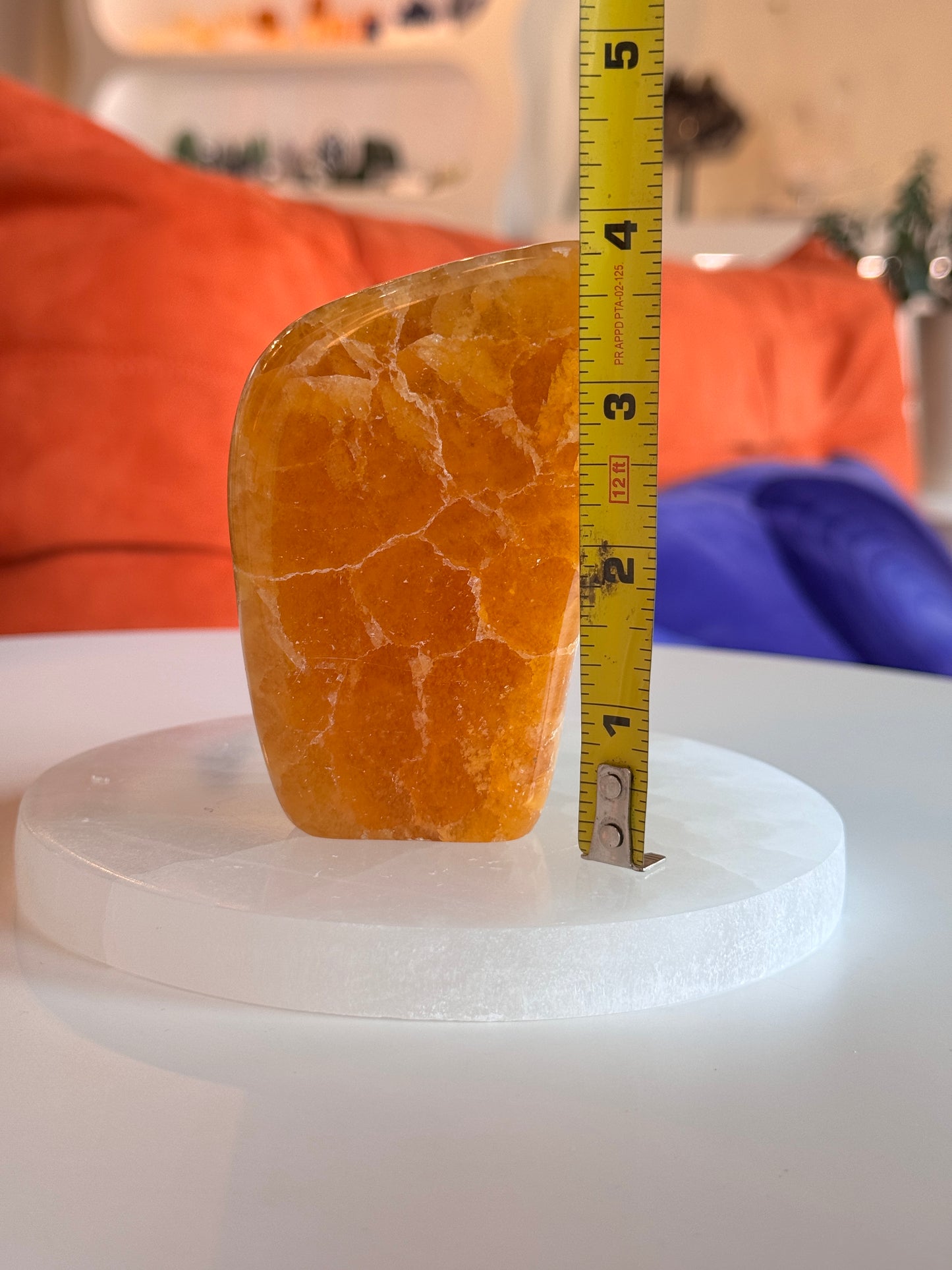Polished Orange Calcite Freeform
