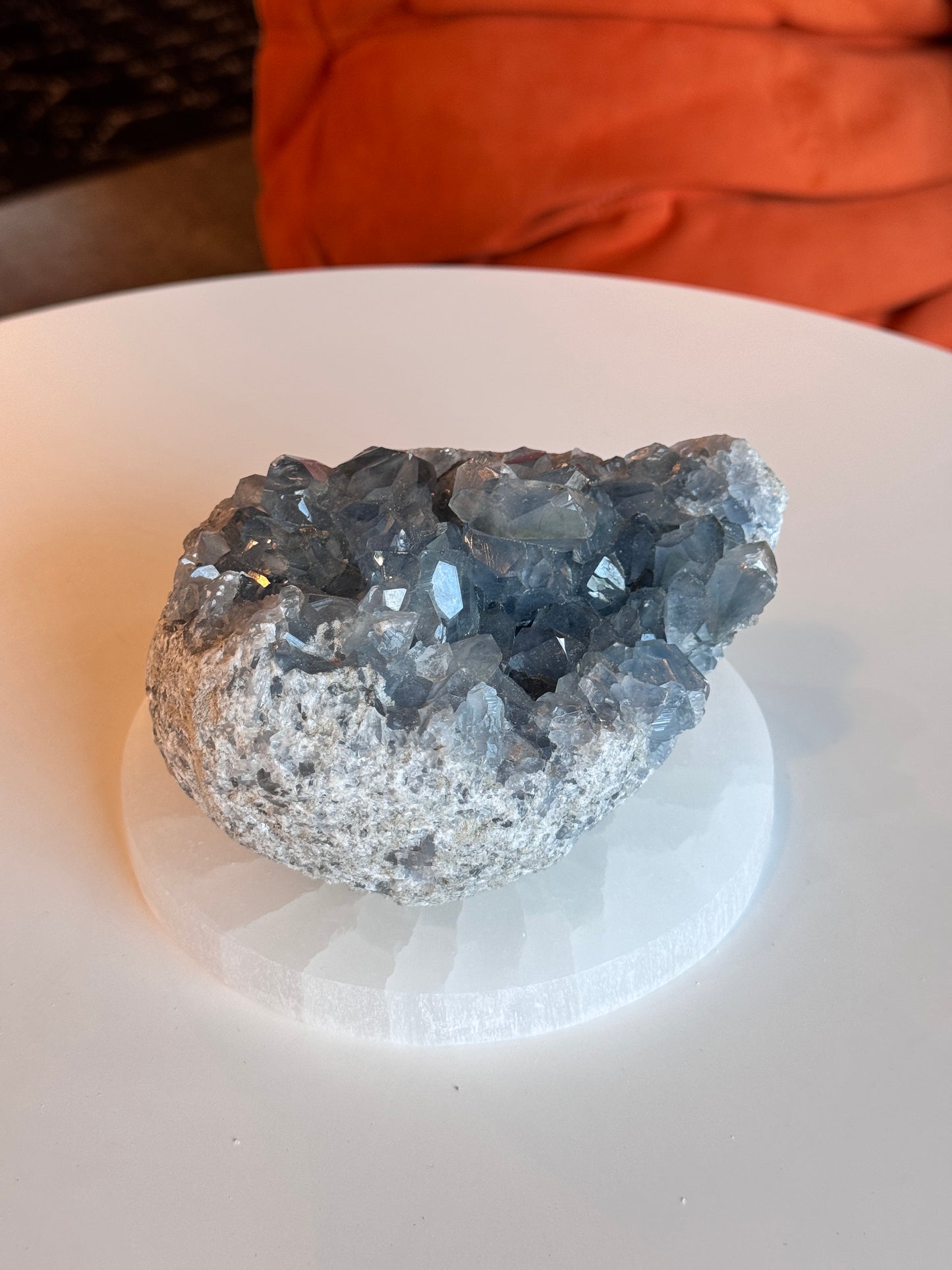 Large Rough Blue Celestite Cluster Freeform