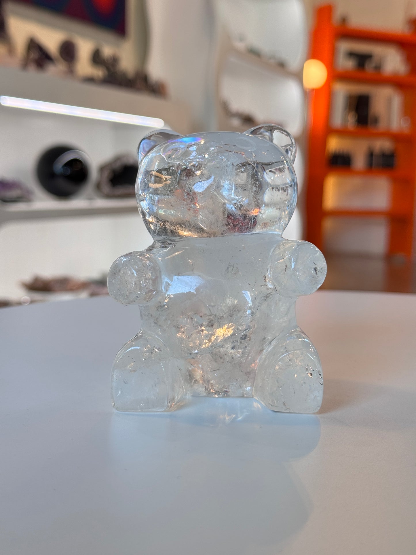 Clear Quartz Teddy Bear