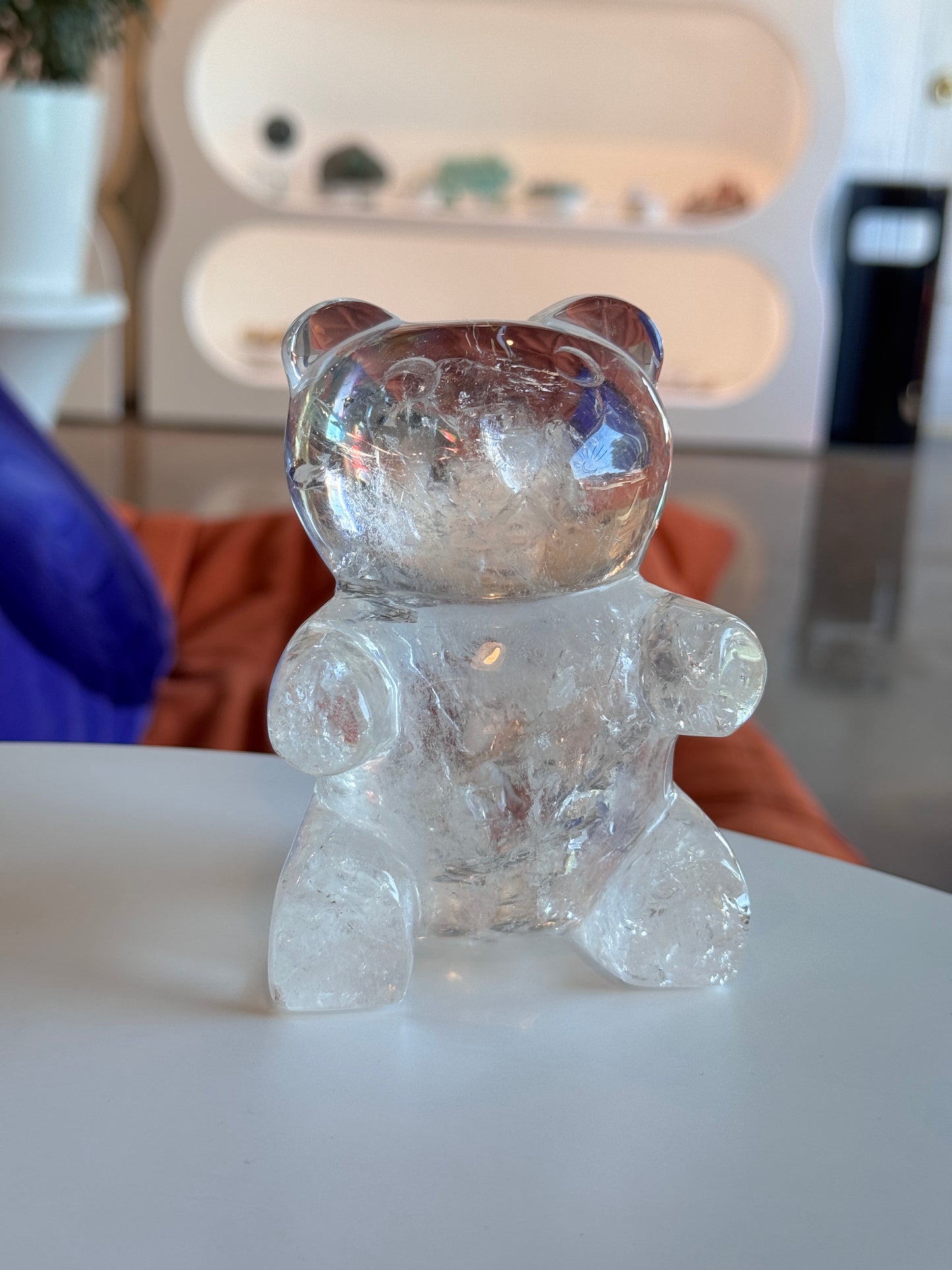 Clear Quartz Teddy Bear
