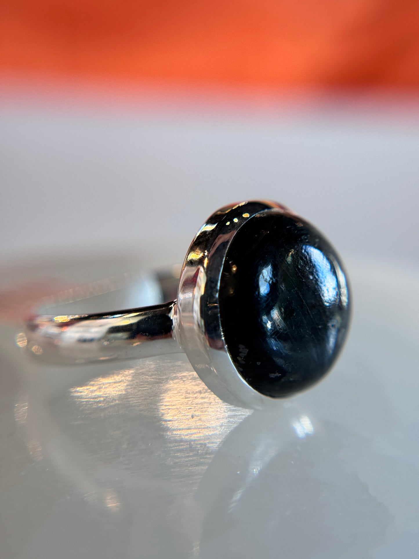 Black Moonstone Ring Size 8| Sterling silver .925