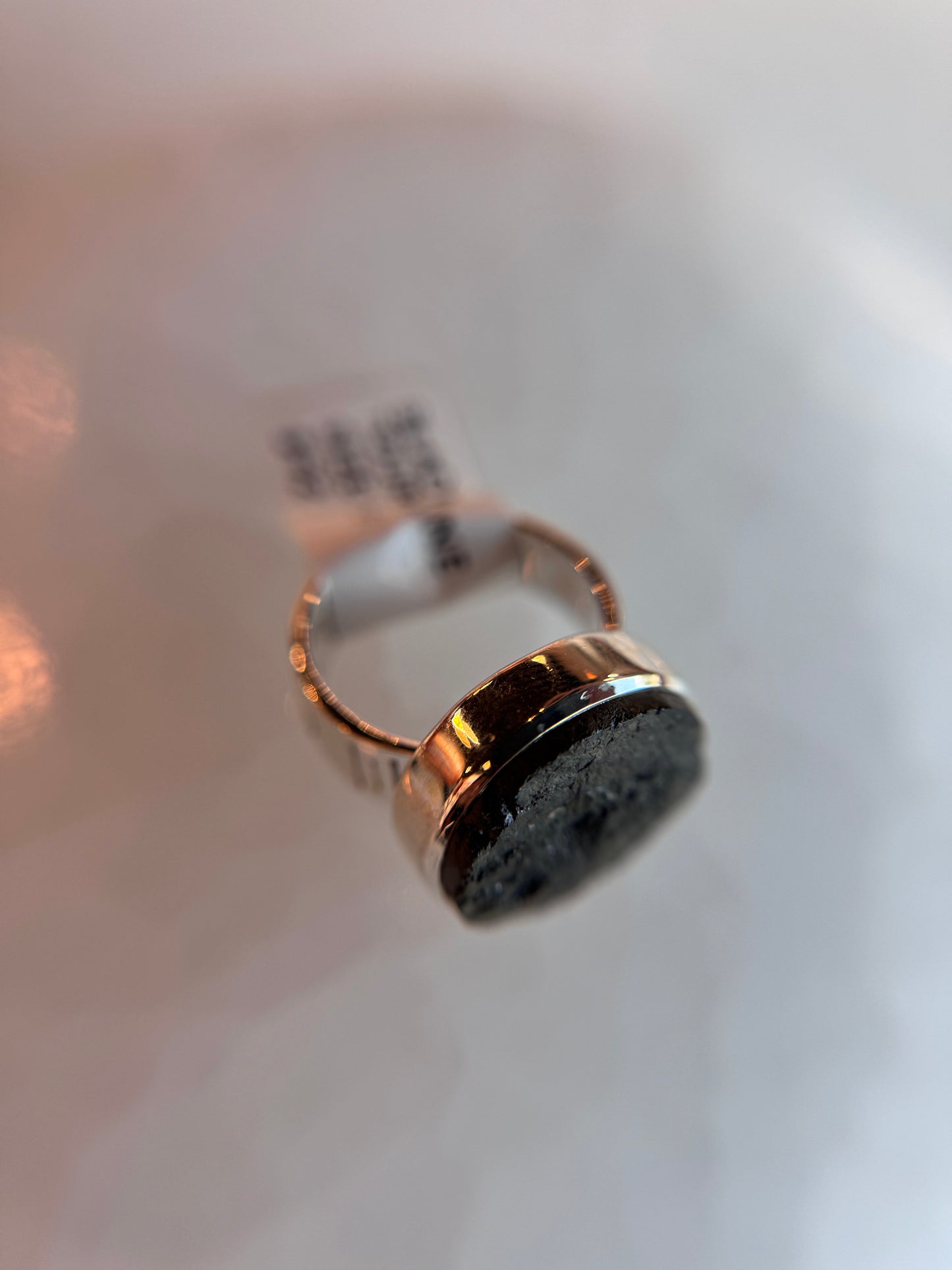 Black Tourmaline Ring | size 5 sterling silver .925
