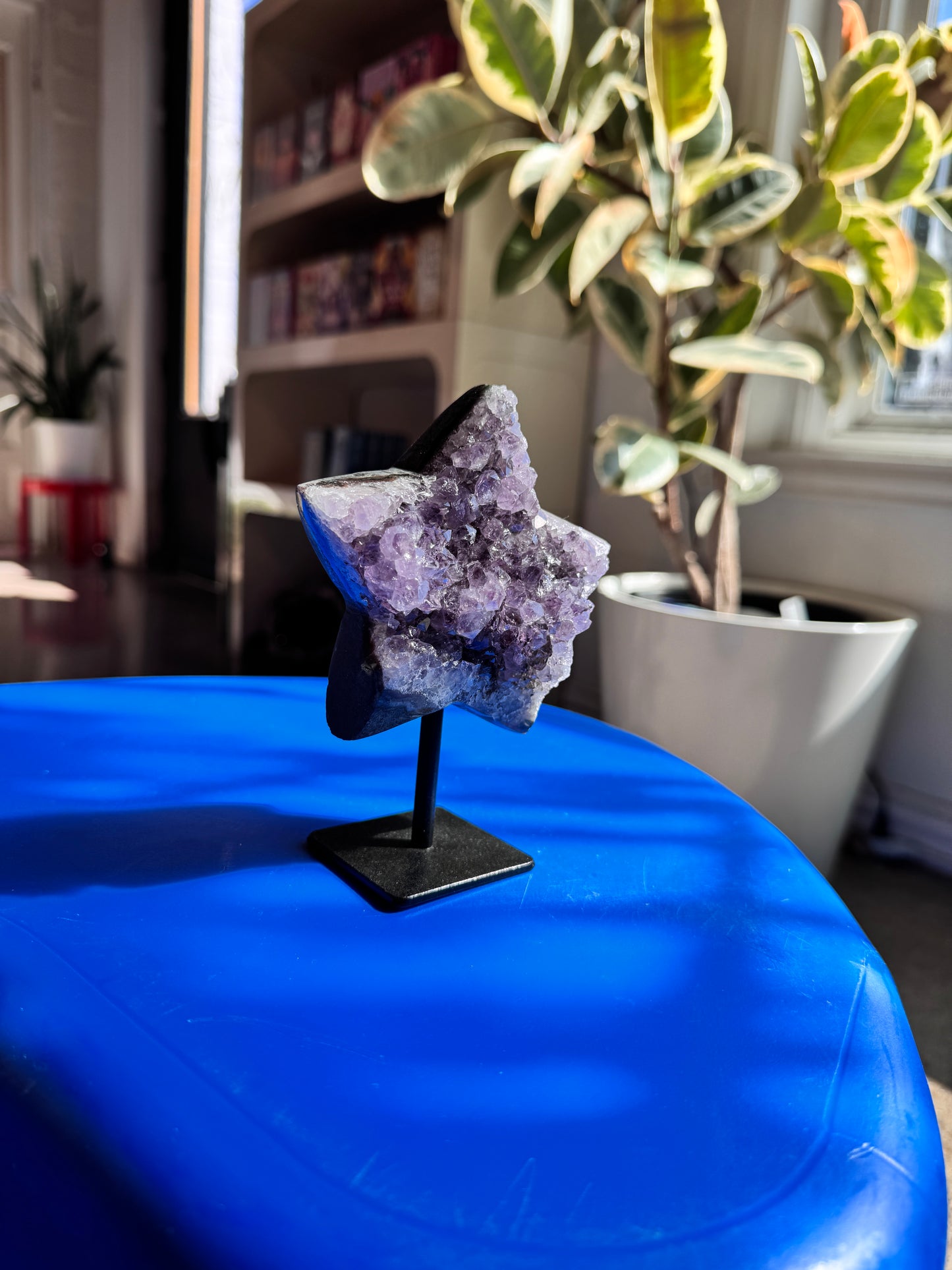 Amethyst Star on stand