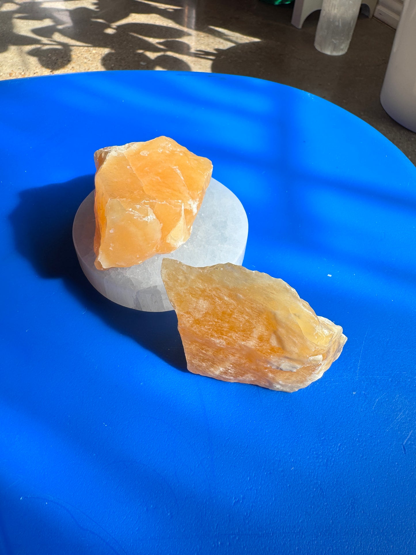 Raw Orange Calcite Chunks
