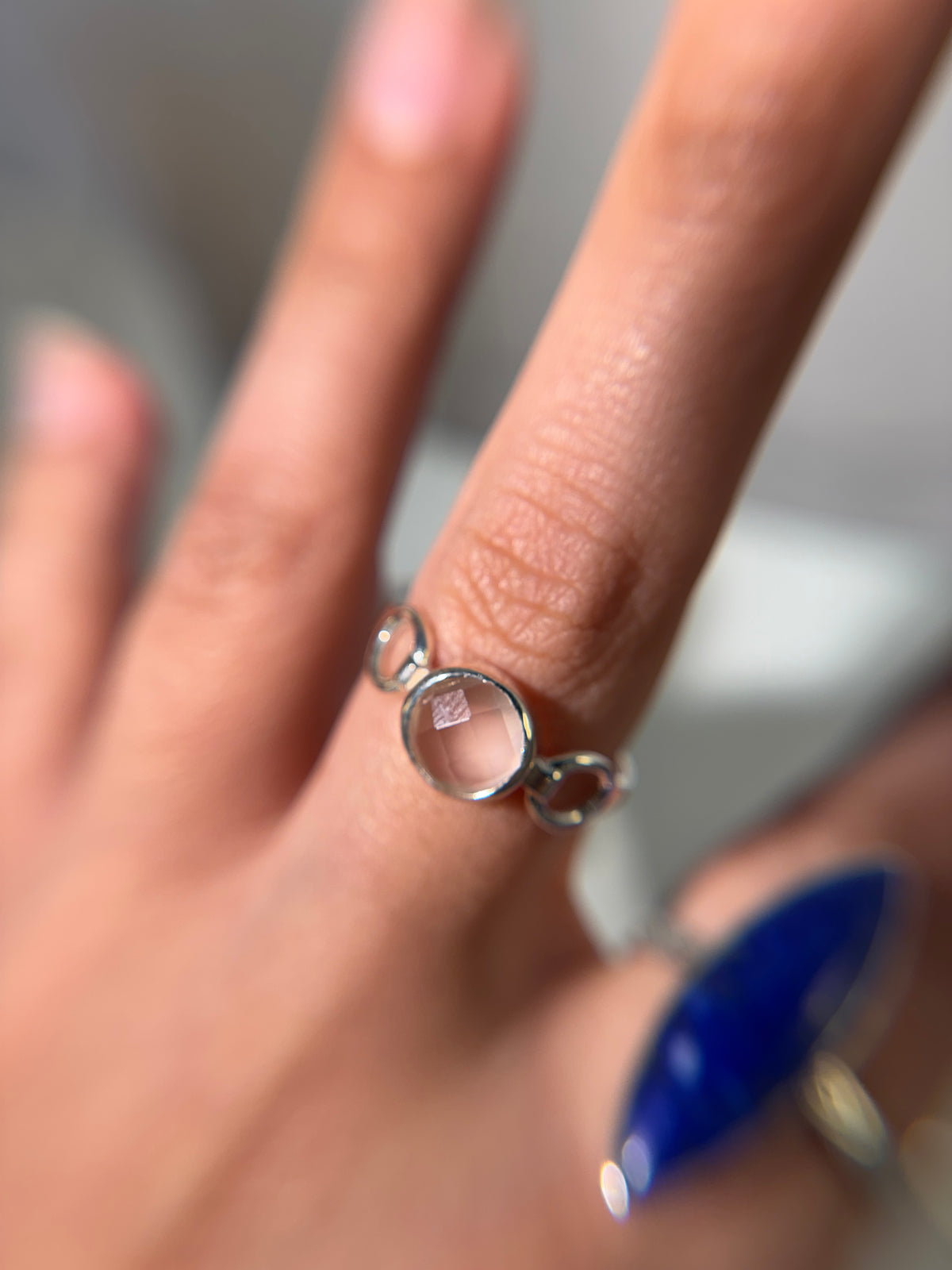 Rose Quartz Sterling Silver Ring
