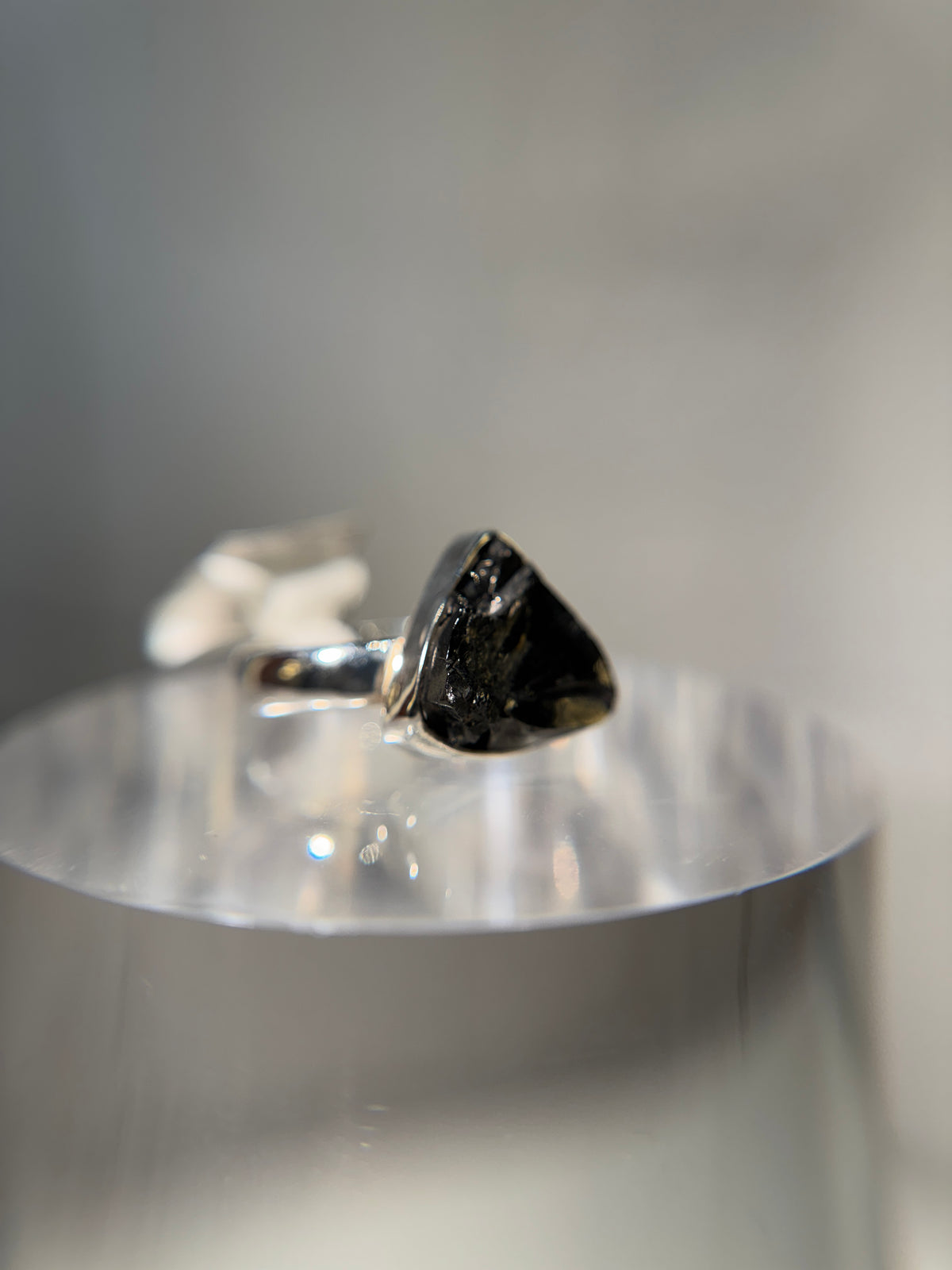 Shungite Sterling Silver Ring Size 5